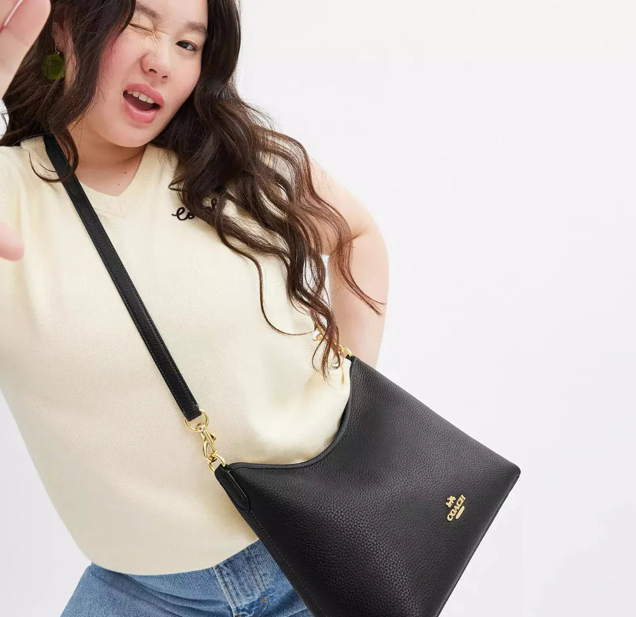 Coach Laurel Shoulder Bag – Gold/Black - Sneaker Türkiye