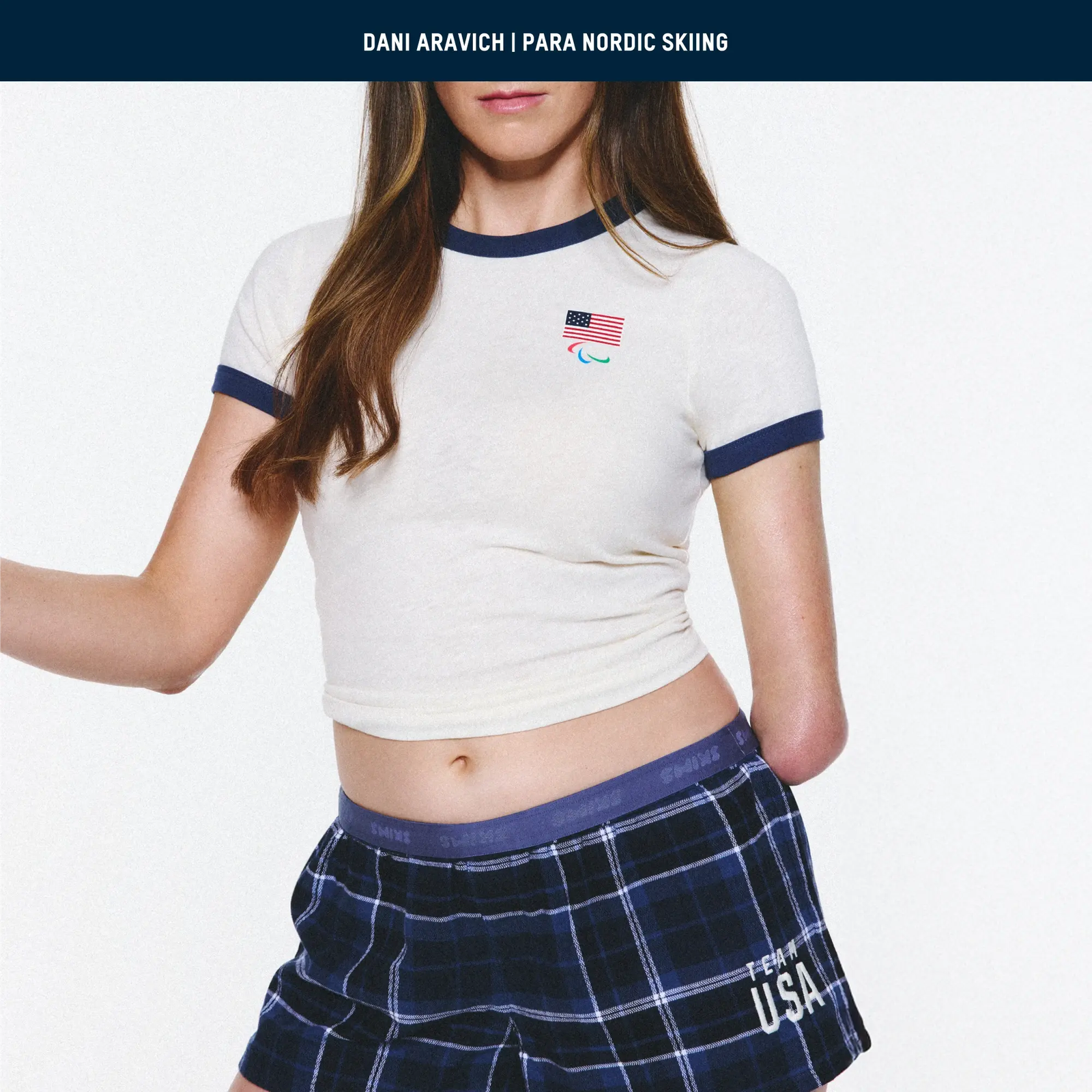 SKIMS FOR TEAM USA WORN IN JERSEY PARALYMPIC SHRUNKEN T-SHIRT | ECRU - Sneaker Türkiye