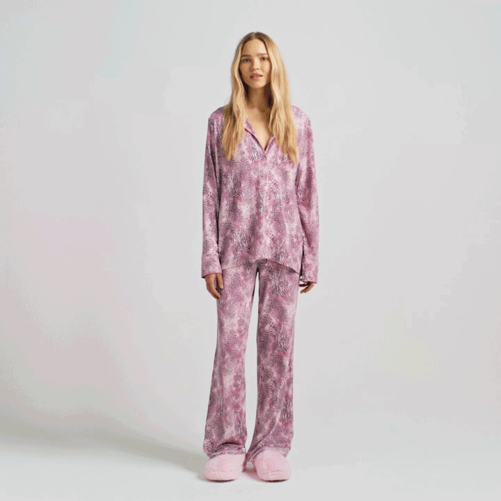 SKIMS SLEEP LONG SLEEVE BUTTON UP SET | BLOOM MINI MULTI ANIMAL - Sneaker Türkiye