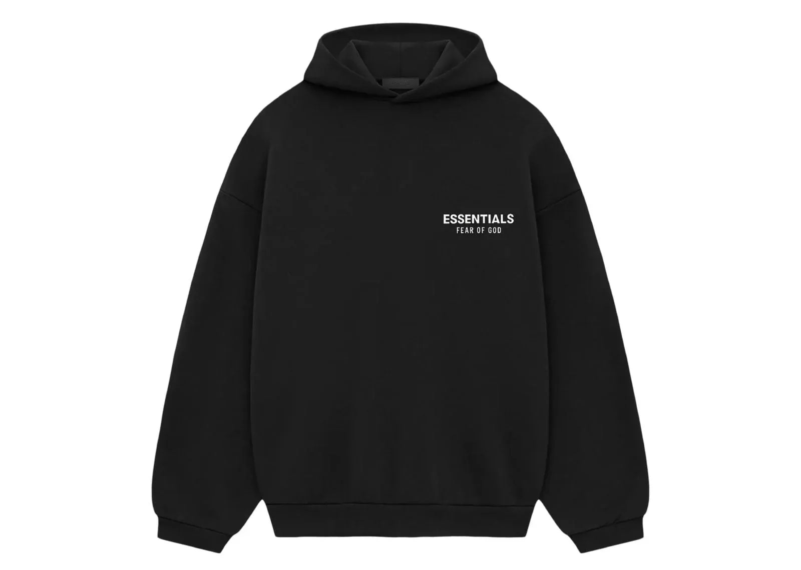 Fear Of God Essentials Fleece Hoodie (FW24) Black - Sneaker Türkiye
