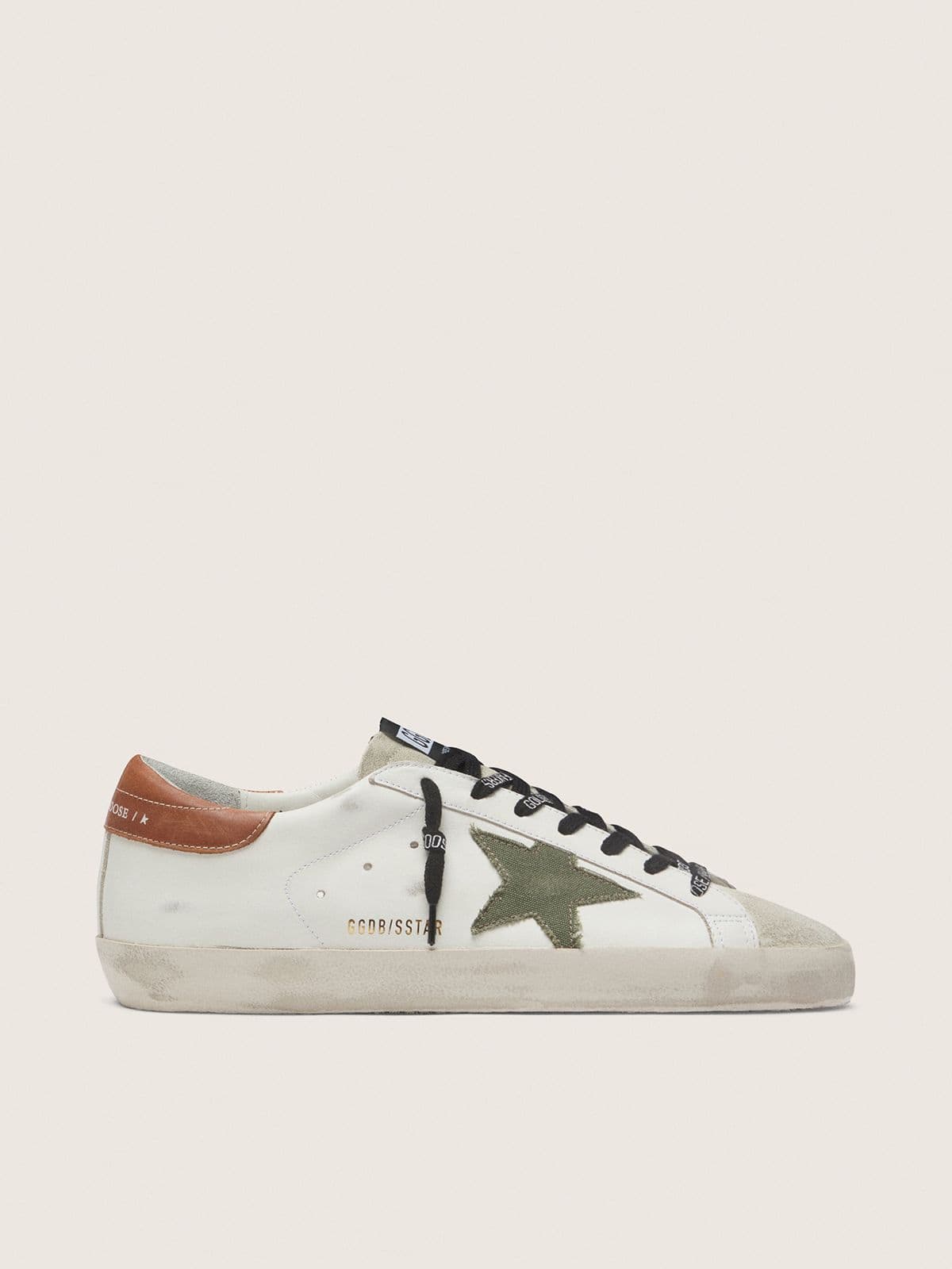 Golden Goose Men’s Super-Star With Star In Olive Green Canvas - Sneaker Türkiye