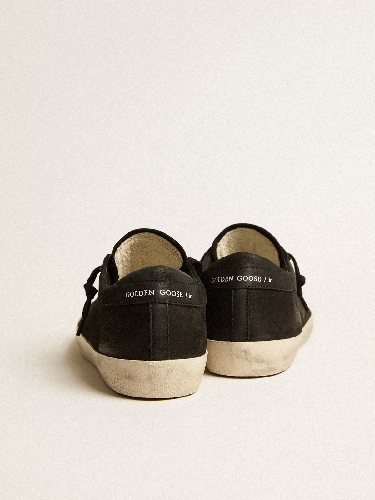 Golden Goose Men’s Super-Star In Black Nubuck With Perforated Star And Black Nubuck Heel Tab - Sneaker Türkiye