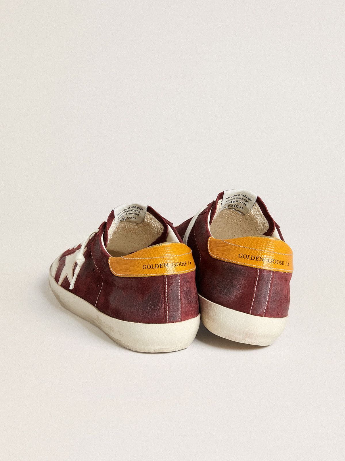 Golden Goose Men’s Super-Star In Brick-Red Suede With White Leather Star And Animal-Print Heel Tab - Sneaker Türkiye