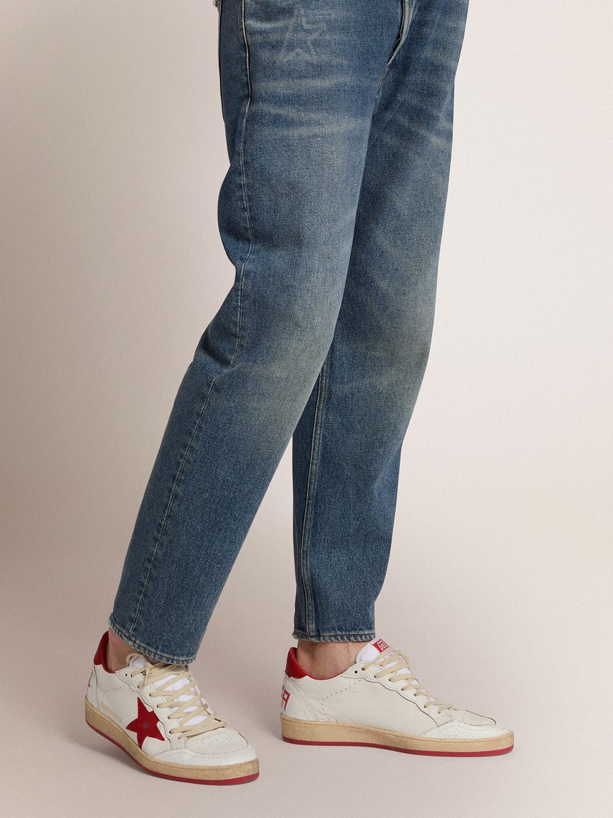 Golden Goose Men’s Ball Star In White Leather - Sneaker Türkiye