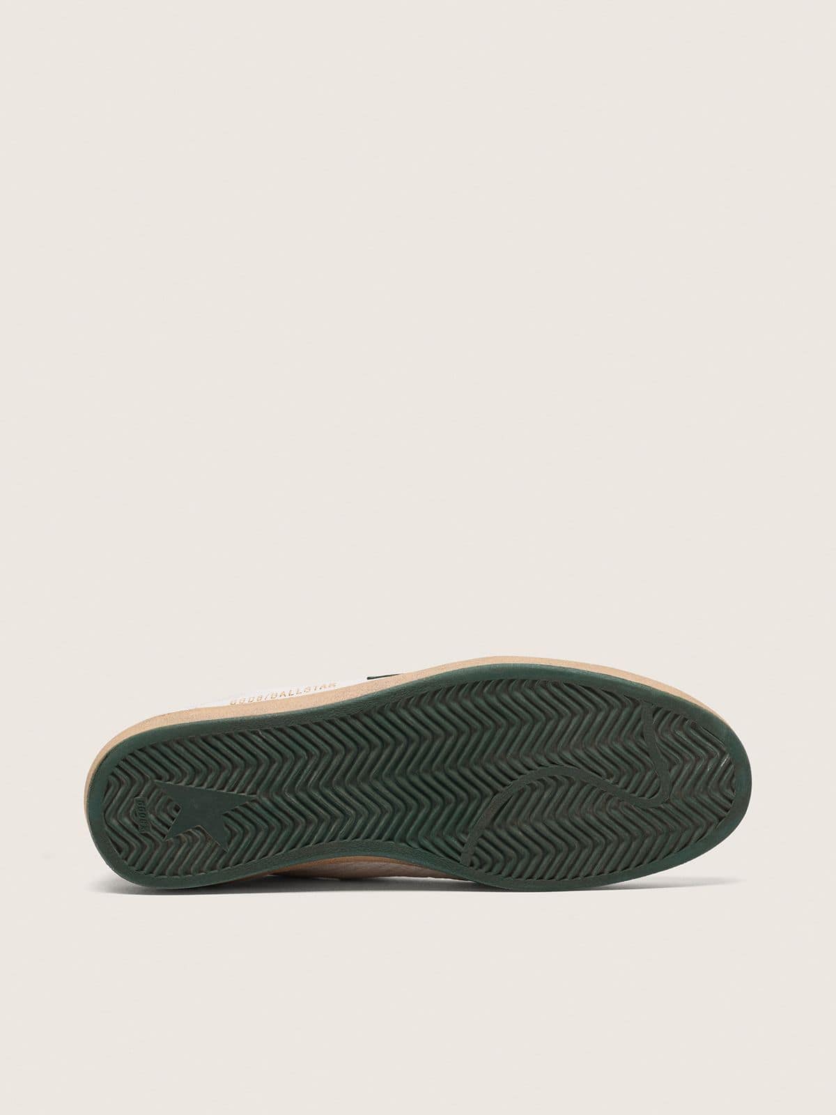 Golden Goose Men’s Ball Star In White Nappa Leather With Green Leather Star And Heel Tab - Sneaker Türkiye