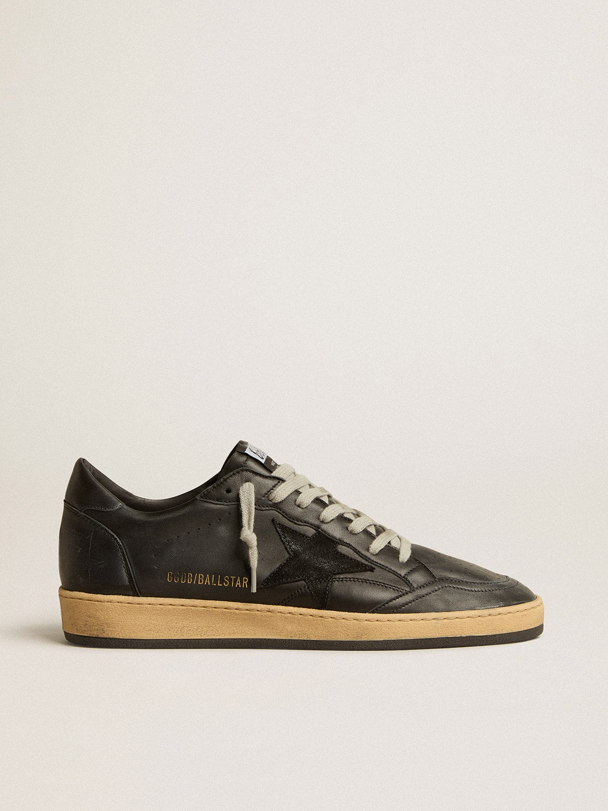 Golden Goose Men’s Ball Star In Black Nappa With Suede Star And Nappa Heel Tab - Sneaker Türkiye