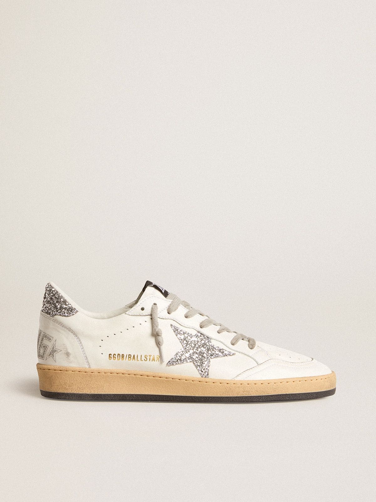 Golden Goose Men’s Ball Star Wishes In Nappa Leather With Glitter Star And Heel Tab - Sneaker Türkiye