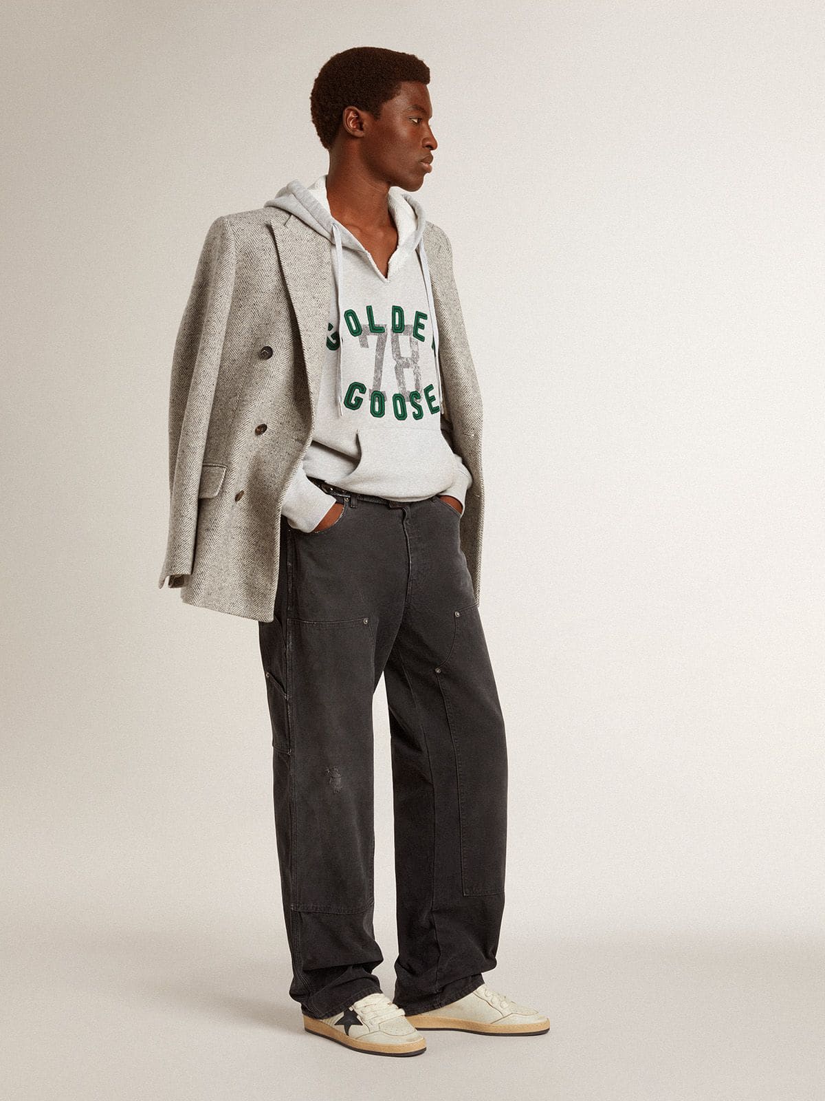 Golden Goose Men’s Ball Star With Black Leather Star And Green Leather Heel Tab - Sneaker Türkiye