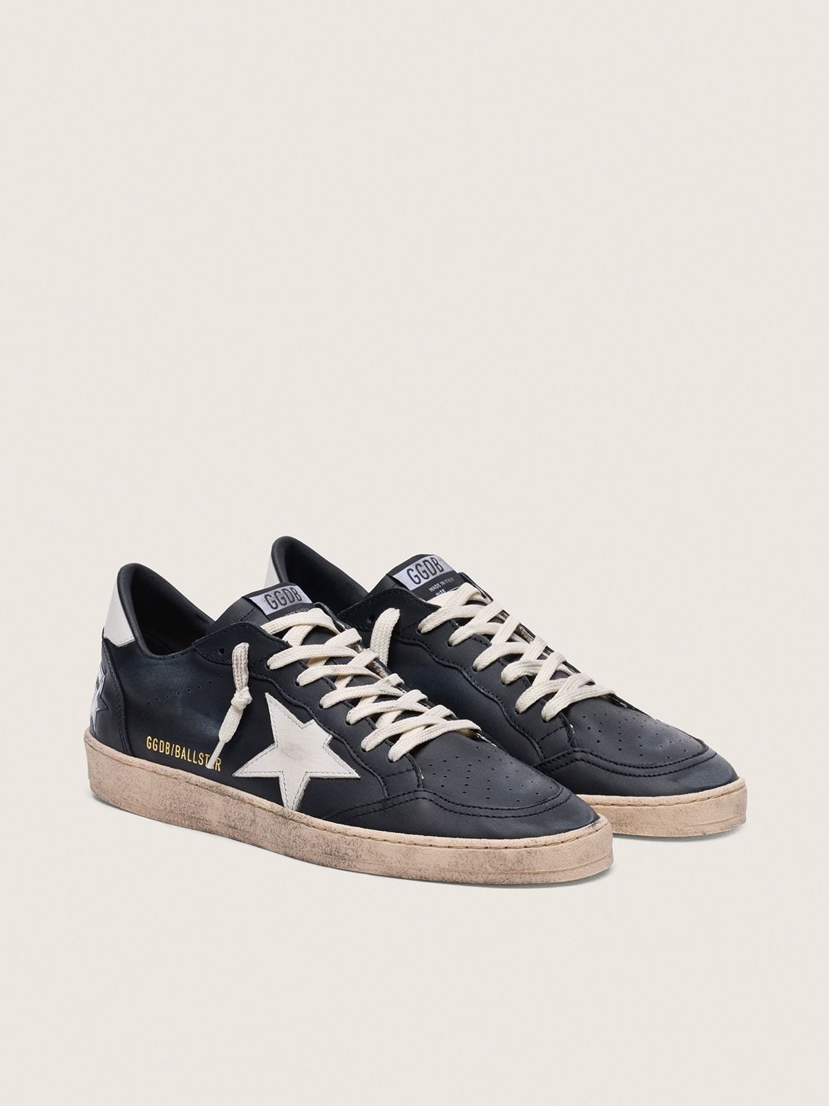 Golden Goose Men’s Ball Star In Black Nappa With White Leather Star And Heel Tab - Sneaker Türkiye