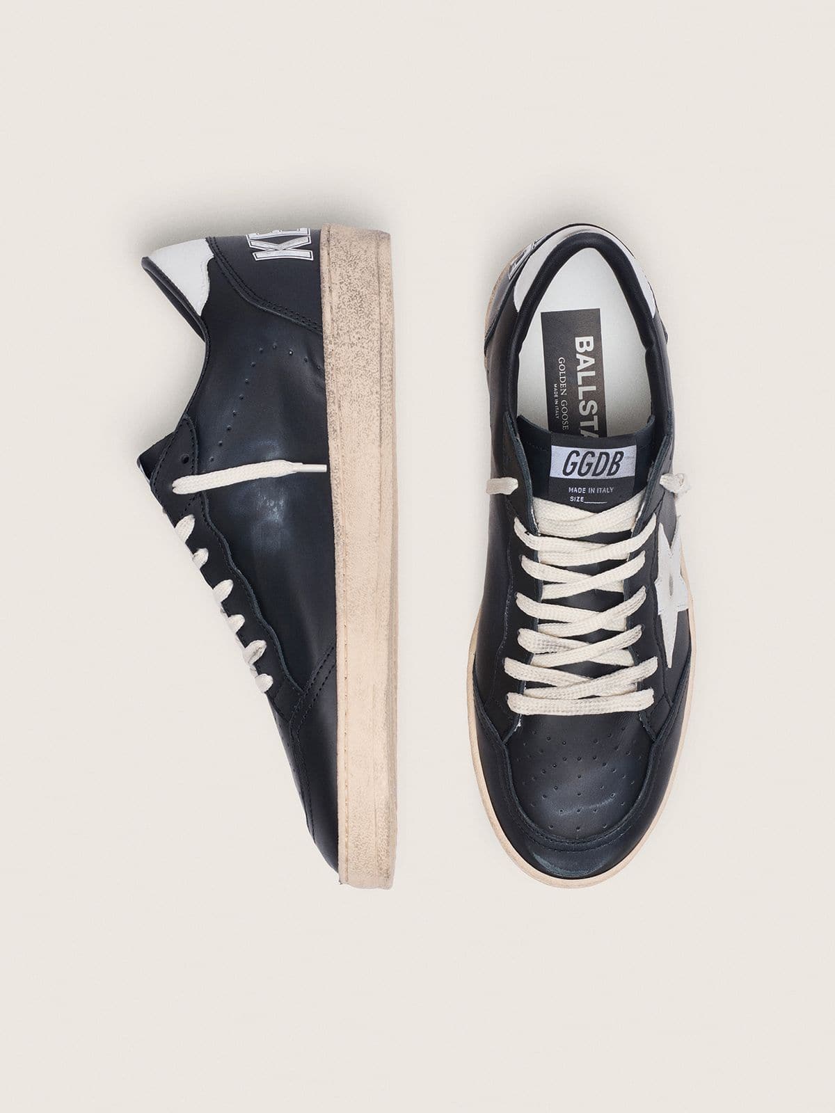 Golden Goose Men’s Ball Star In Black Nappa With White Leather Star And Heel Tab - Sneaker Türkiye
