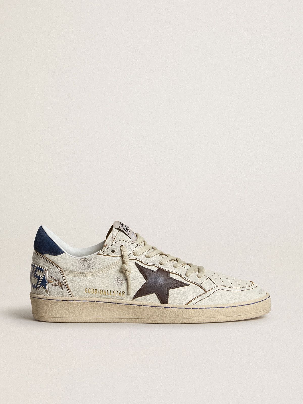 Golden Goose Ball Star With Black Star And Blue Suede Heel Tab - Sneaker Türkiye