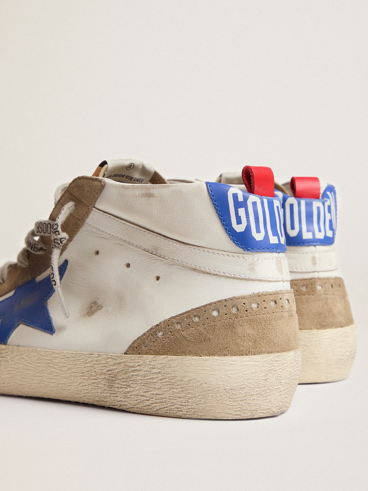 Golden Goose Men’s Mid Star With Blue Leather Star And Dove-Gray Suede Inserts - Sneaker Türkiye