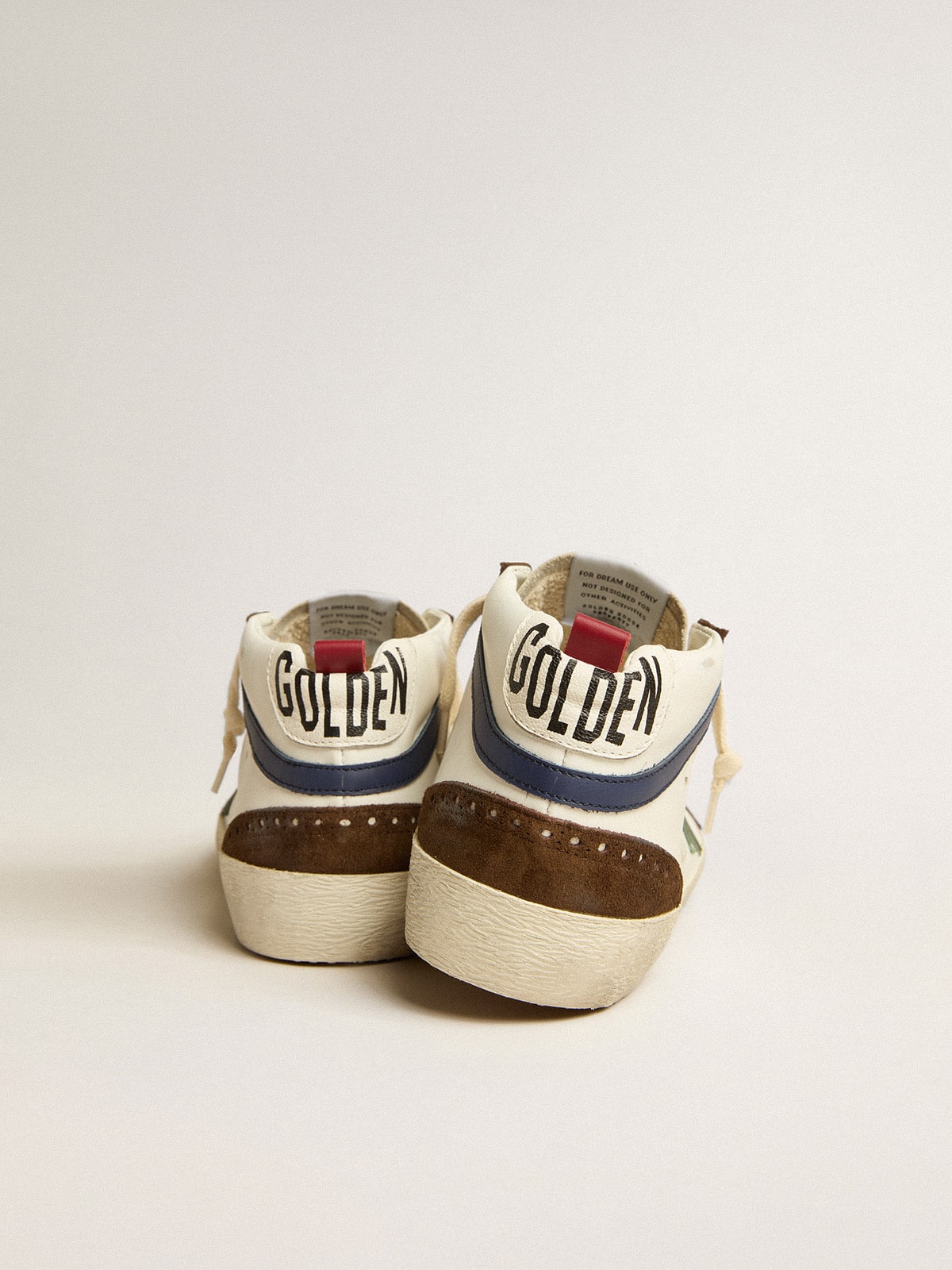 Golden Goose Mid Star With Green Leather Star And Blue Leather Flash - Sneaker Türkiye