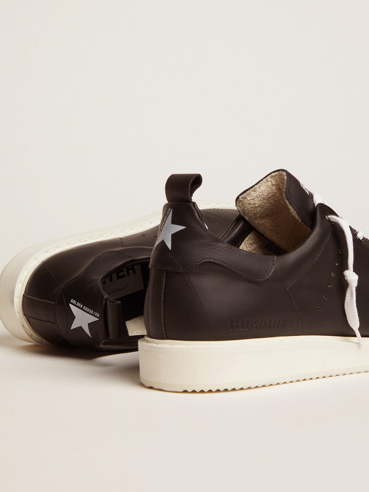 Golden Goose Men’s Starter In Leather With Star Printed On The Heel Tab - Sneaker Türkiye