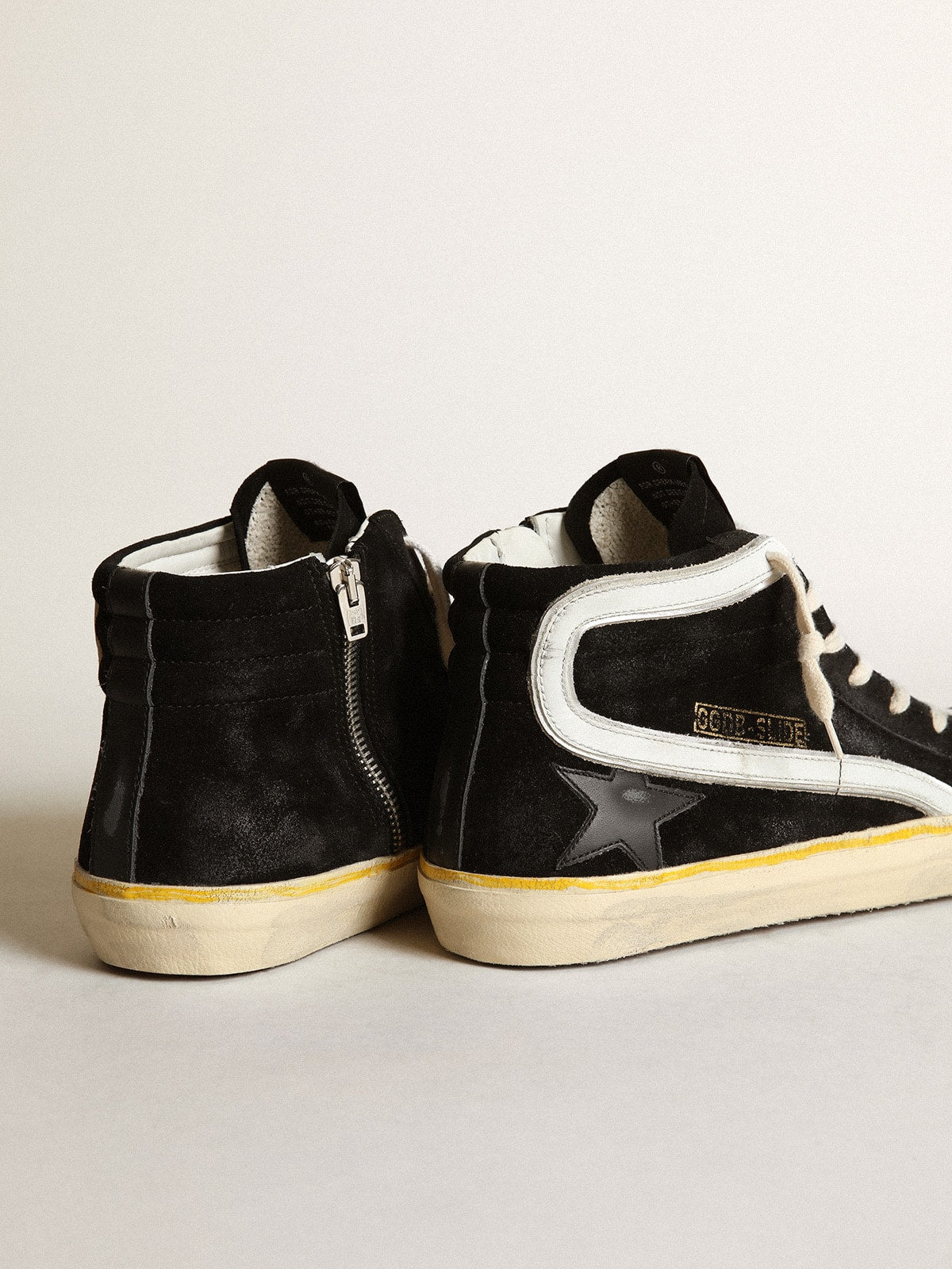 Golden Goose Men’s Slide Penstar In Black Suede With Black Star And White Flash - Sneaker Türkiye