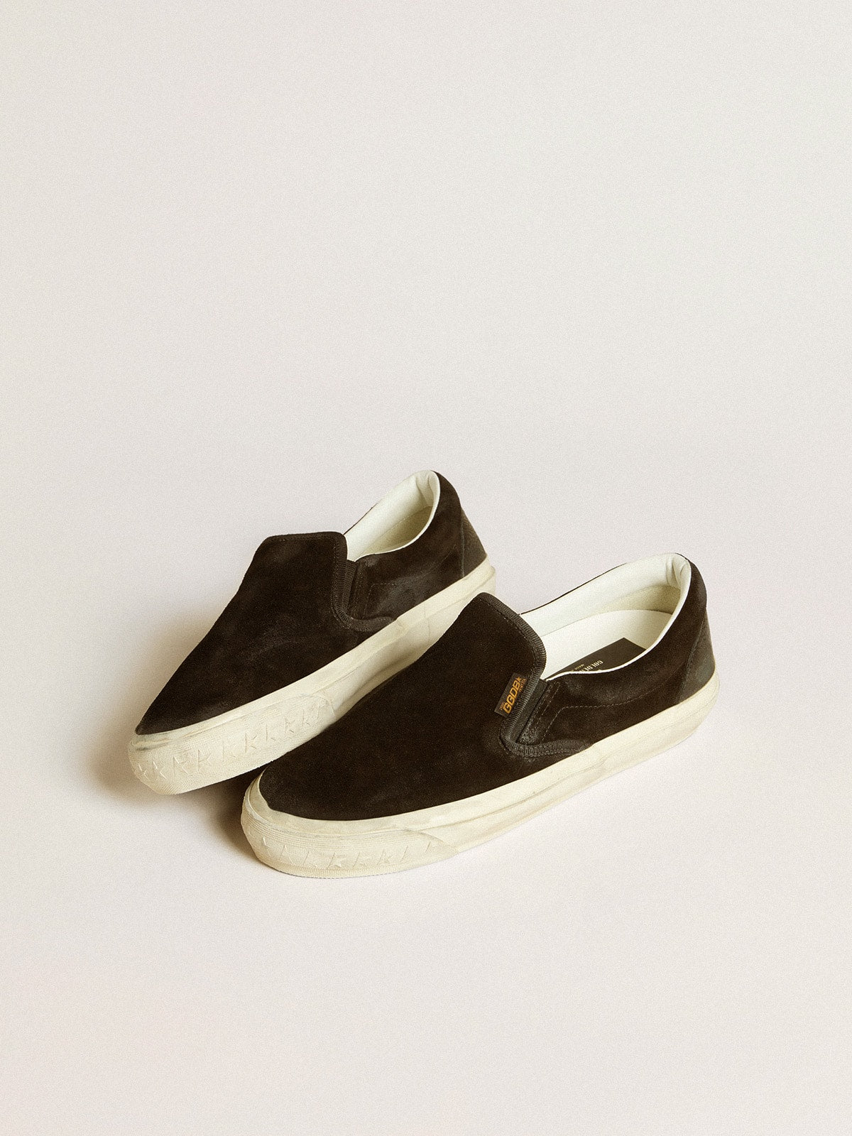 Golden Goose Men’s VCE Penstar In Black Suede With Black Leather Heel Tab - Sneaker Türkiye