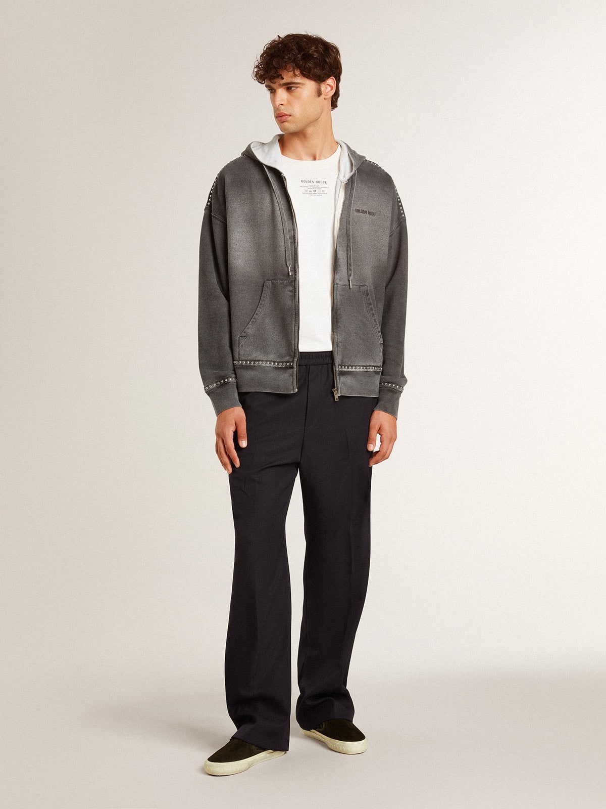 Golden Goose Men’s VCE Penstar In Black Suede With Black Leather Heel Tab - Sneaker Türkiye