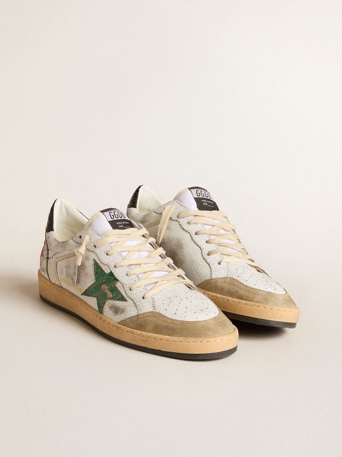 Golden Goose Men’s Ball Star With Metallic Leather Star And Gray Leather Heel Tab - Sneaker Türkiye