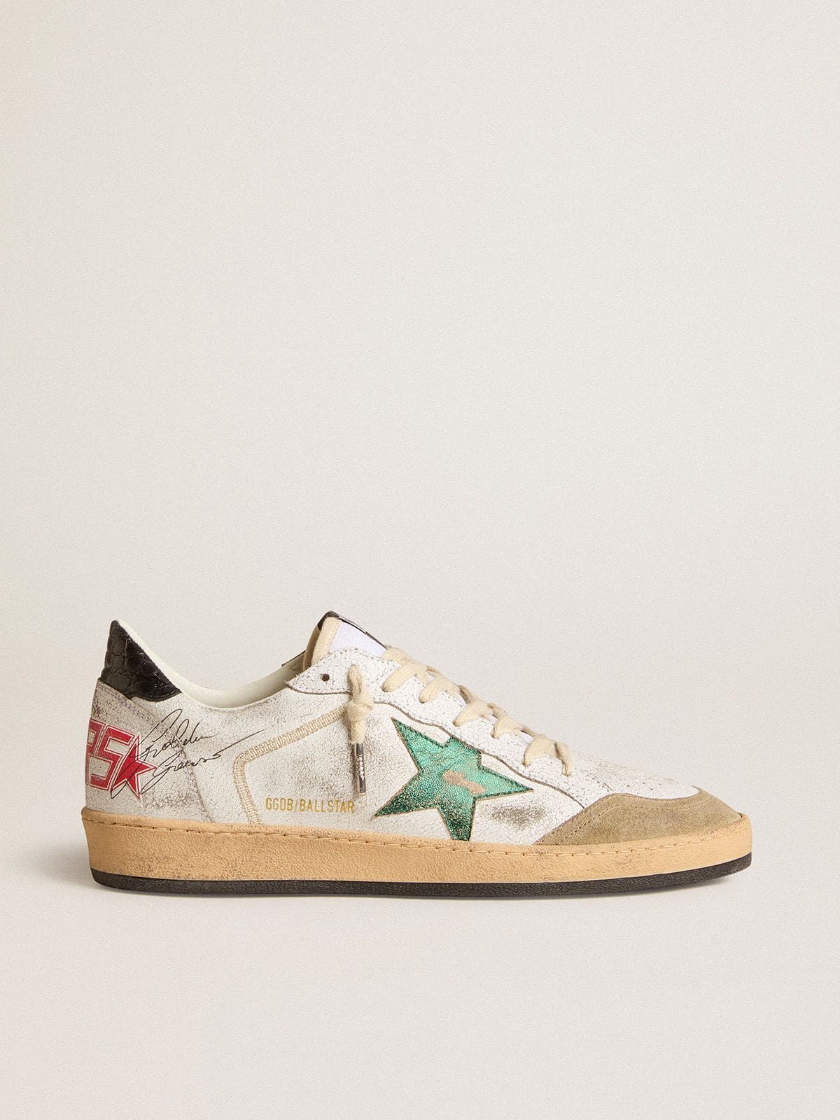 Golden Goose Men’s Ball Star With Metallic Leather Star And Gray Leather Heel Tab - Sneaker Türkiye