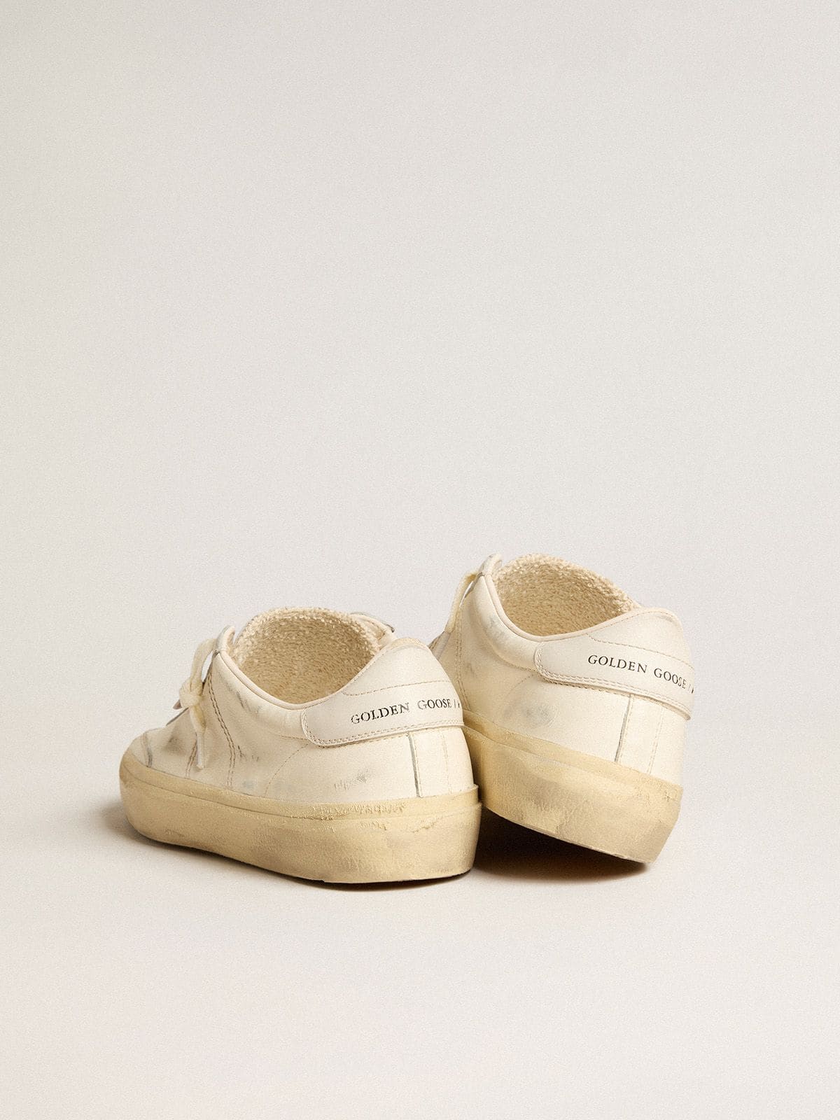 Golden Goose Soul Star In White Nappa Leather With White Leather Star - Sneaker Türkiye