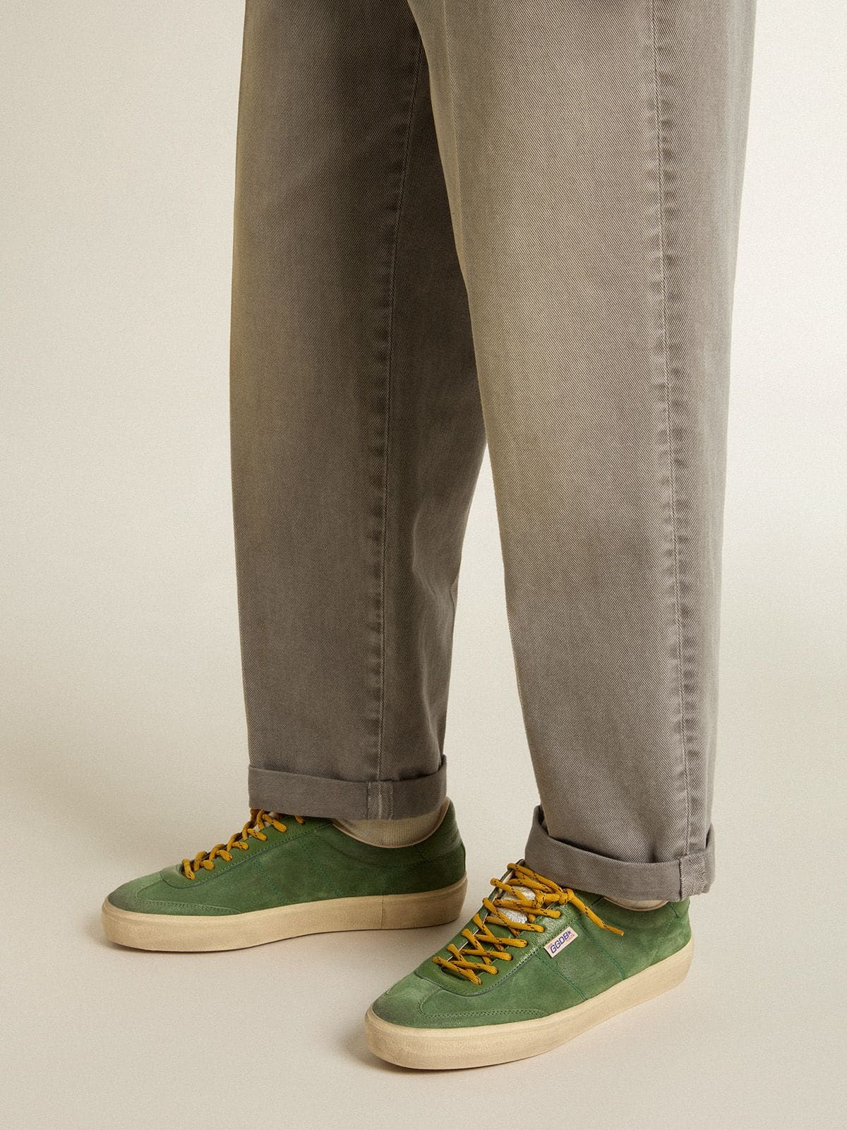 Golden Goose Men’s Soul Star In Green Suede With Green Leather Heel Tab - Sneaker Türkiye