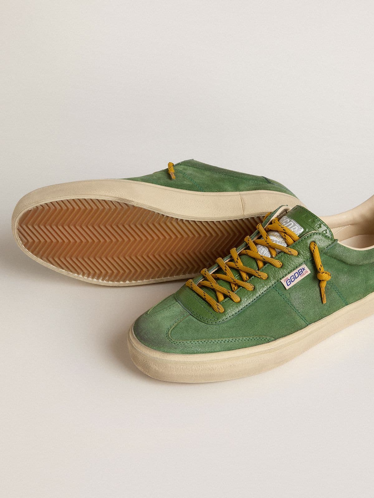 Golden Goose Men’s Soul Star In Green Suede With Green Leather Heel Tab - Sneaker Türkiye