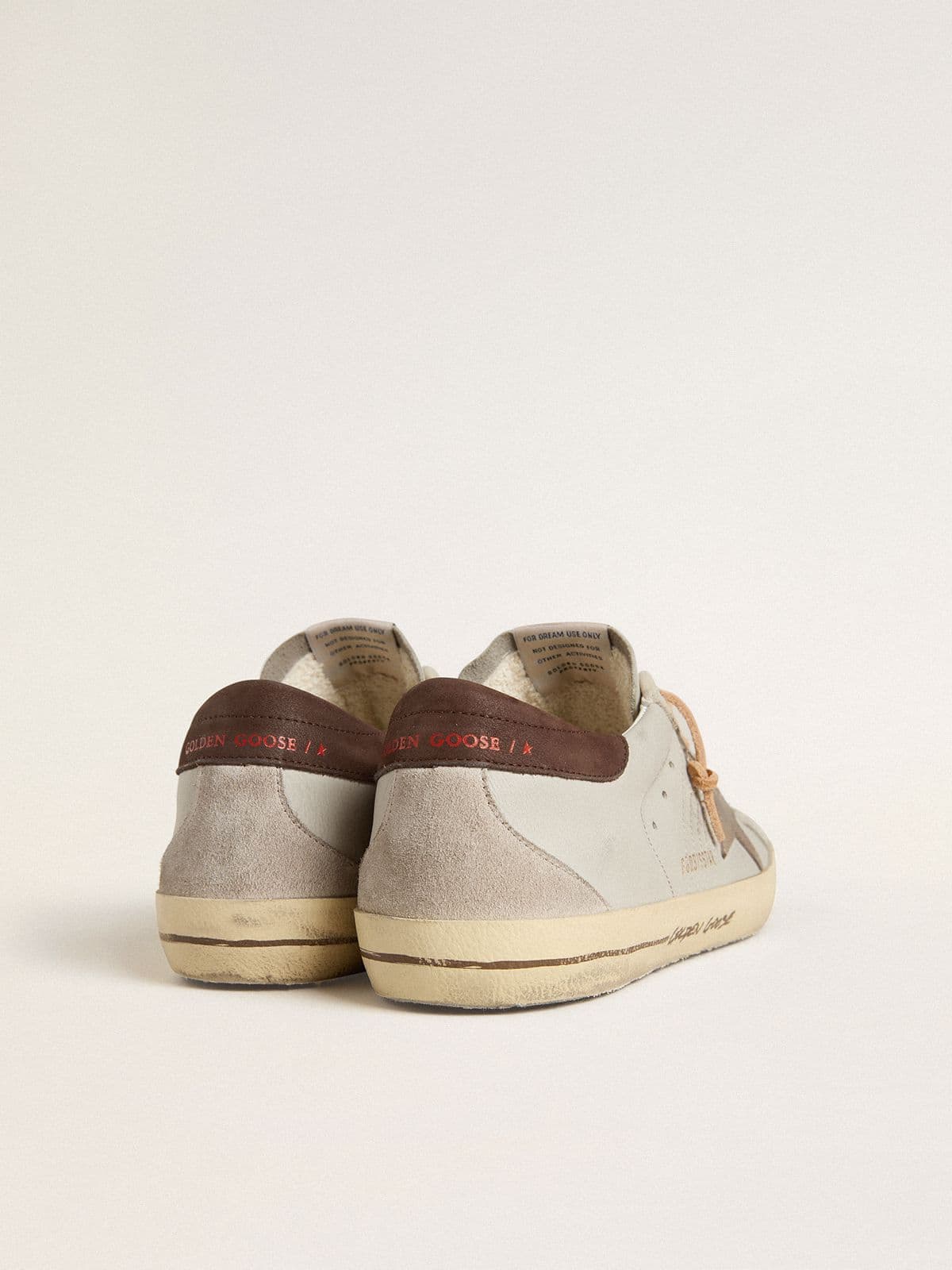 Golden Goose Men’s Super-Star With Tobacco-Colored Croc-Print Leather Star And Black Leather Heel Tab - Sneaker Türkiye