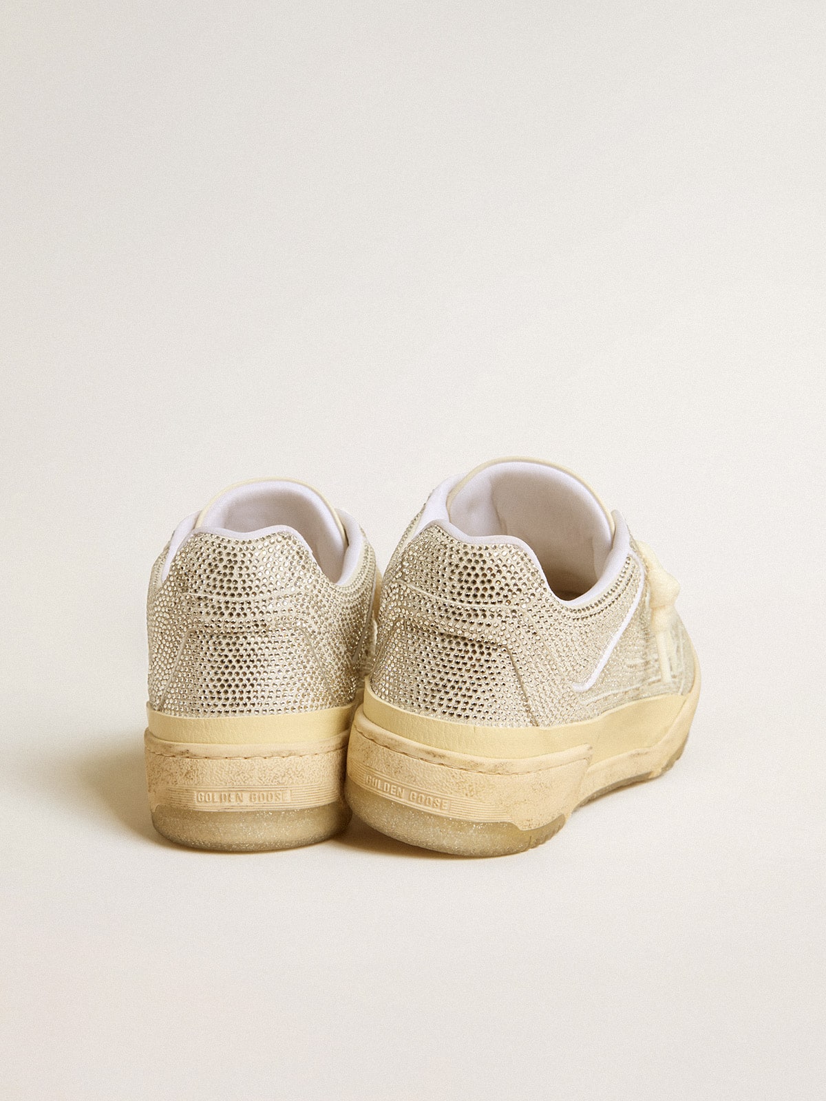 Golden Goose Forty2 In White Leather And Swarovski Crystals With White Tpu Star - Sneaker Türkiye