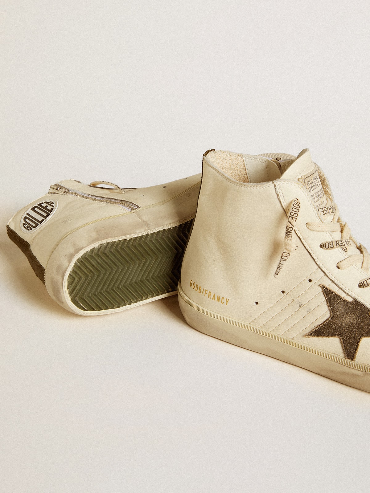 Golden Goose Francy Penstar In Nappa With Black Suede Star And Cotton Heel Tab - Sneaker Türkiye