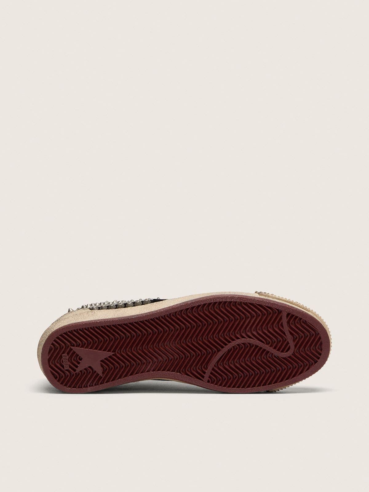 Golden Goose Men’s Ball Star Lab In Black Suede With Studs And Glossy Black Leather Star - Sneaker Türkiye