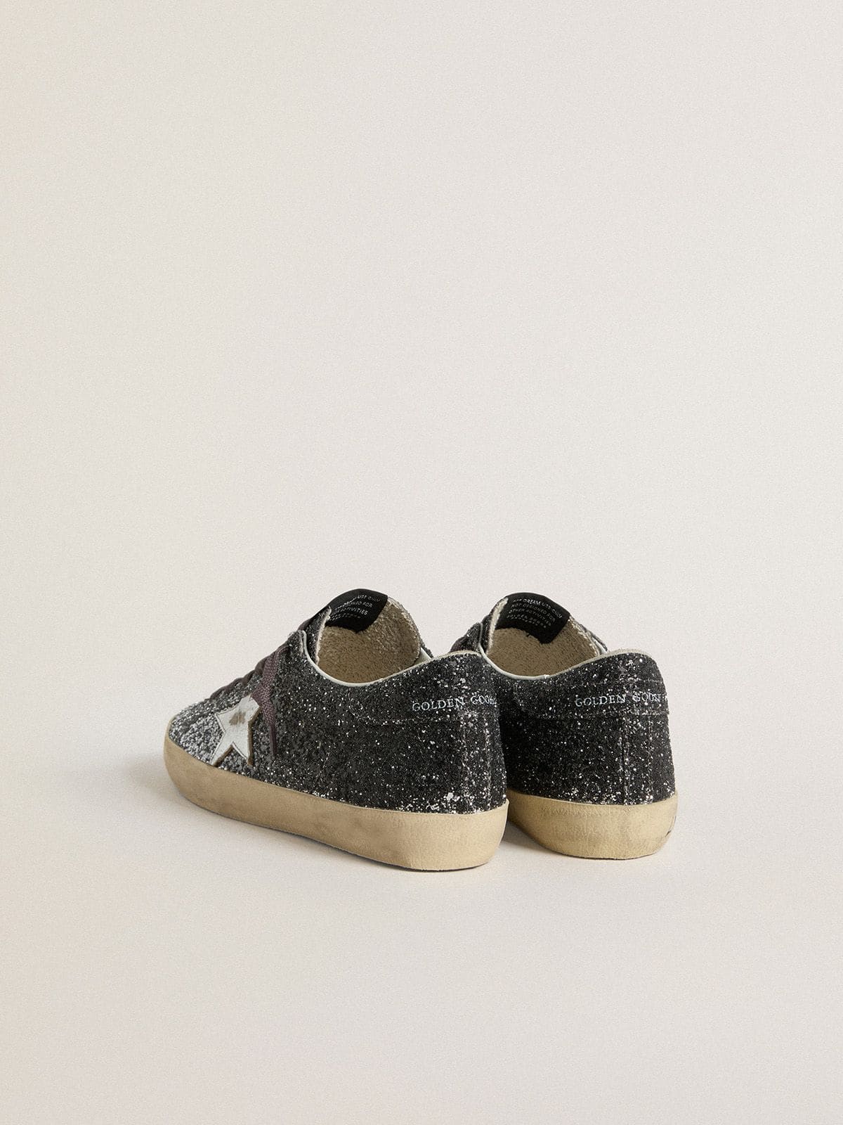 Golden Goose Women’s Super Star With Glitter Upper And Silver Metallic Leather Star - Sneaker Türkiye