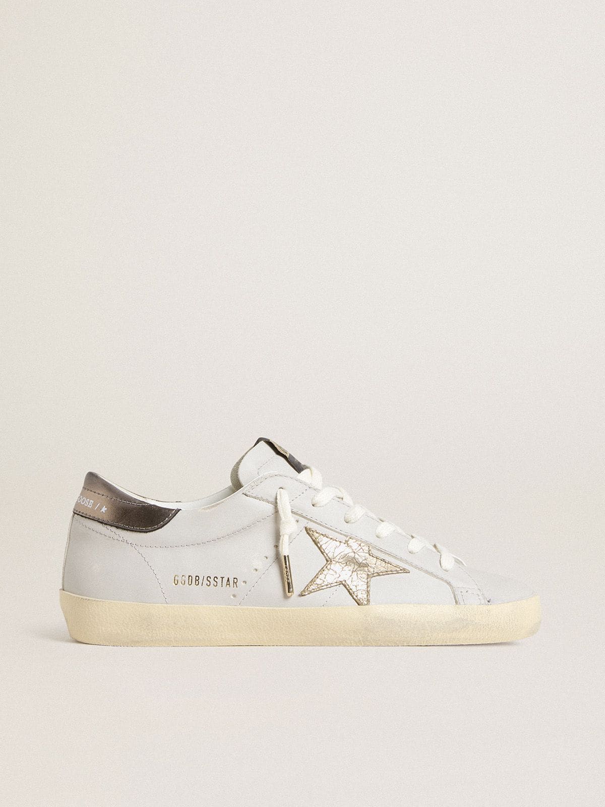 Golden Goose Super-Star With Crackle Leather Star And Metallic Foiled Leather Heel Tab - Sneaker Türkiye