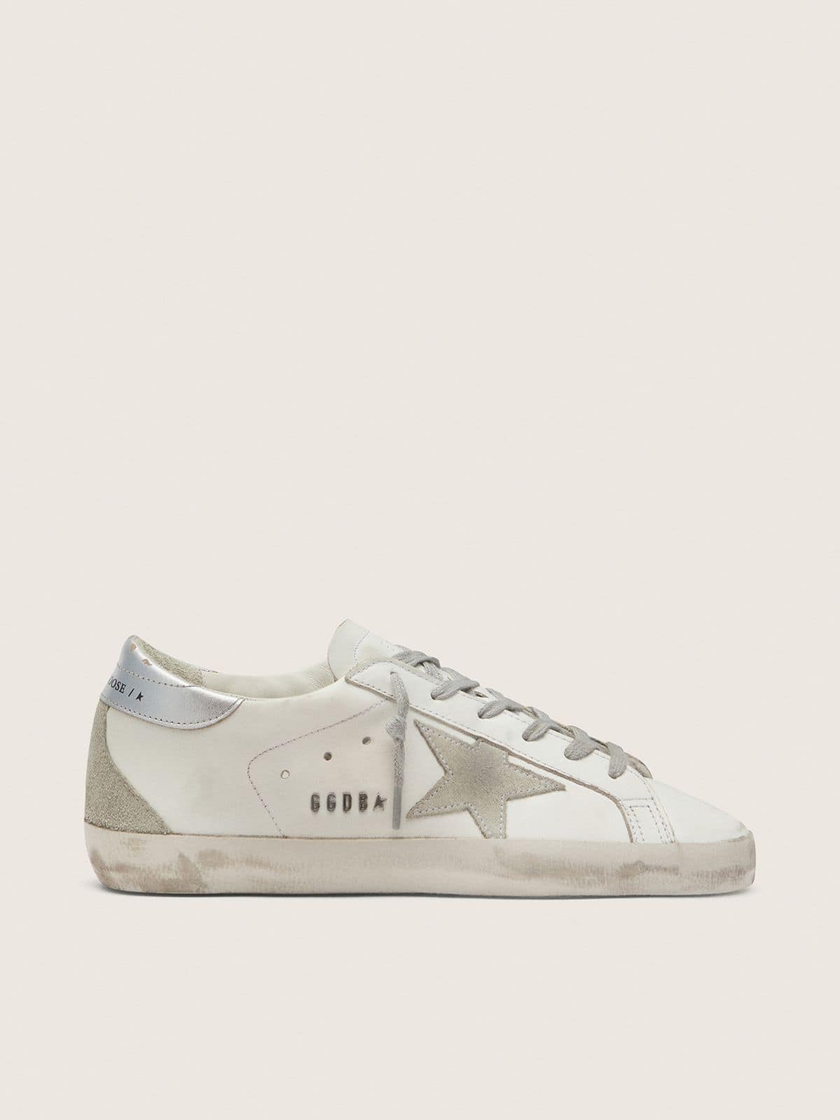Golden Goose Women’s Super-Star With Silver Heel Tab And Metal Stud Lettering - Sneaker Türkiye