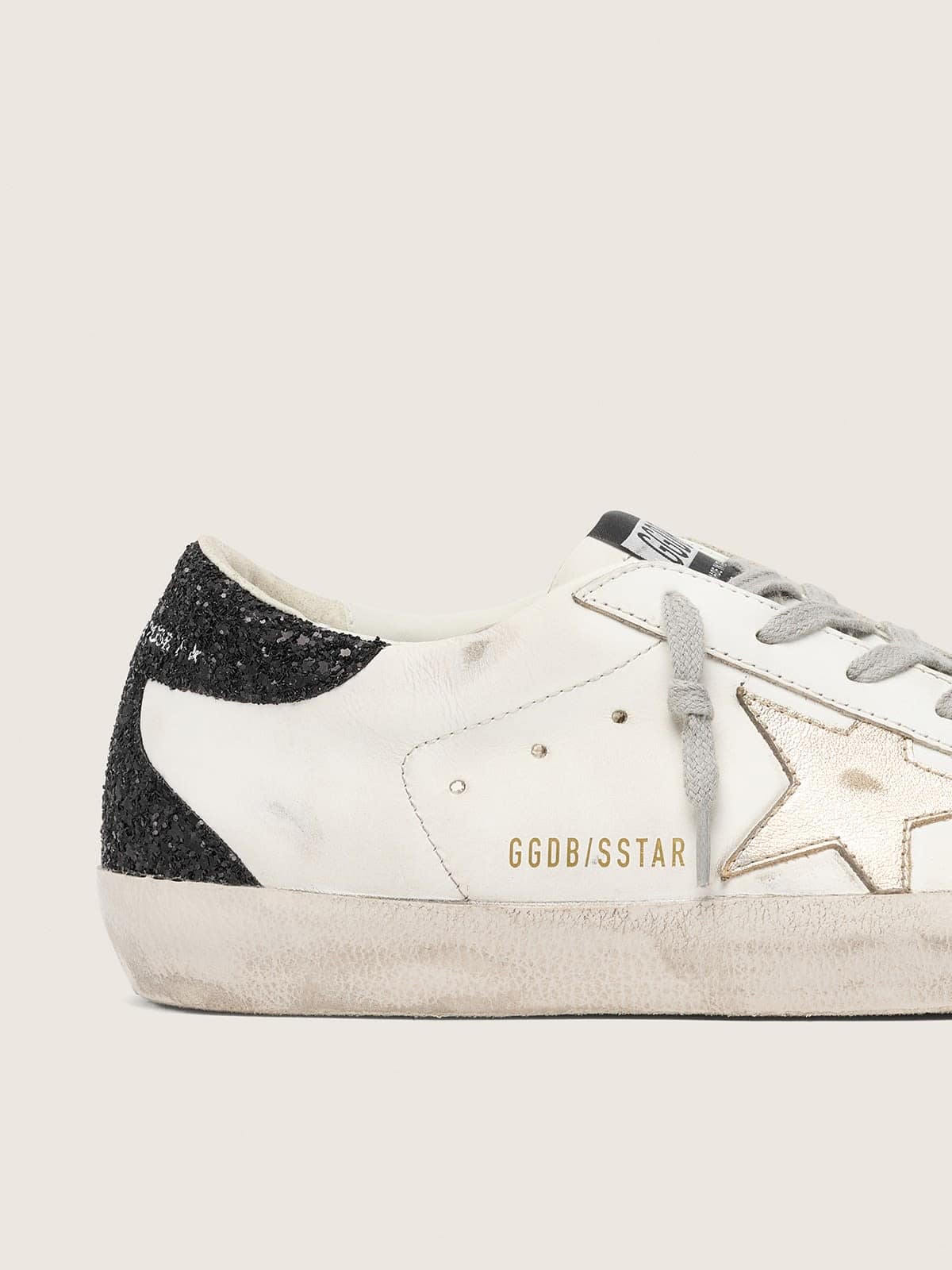 Golden Goose Women’s Super-Star With Gold Star And Black Glitter Heel Tab - Sneaker Türkiye