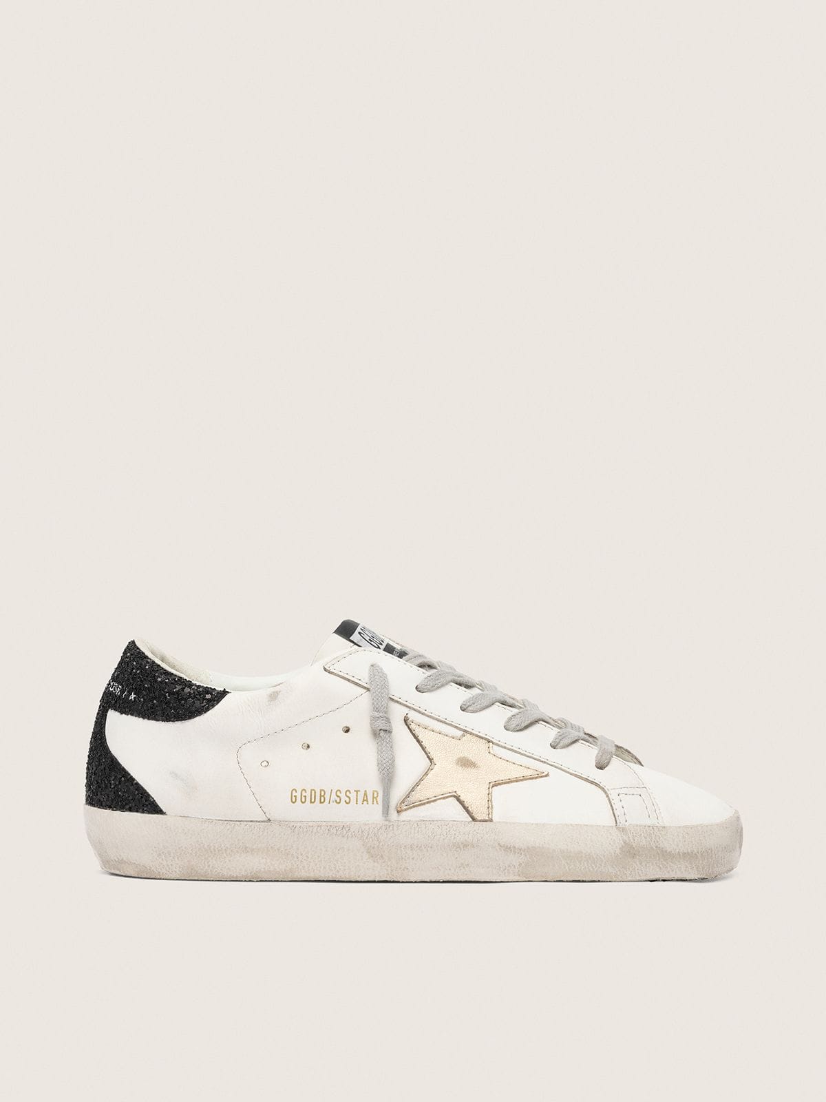 Golden Goose Women’s Super-Star With Gold Star And Black Glitter Heel Tab - Sneaker Türkiye