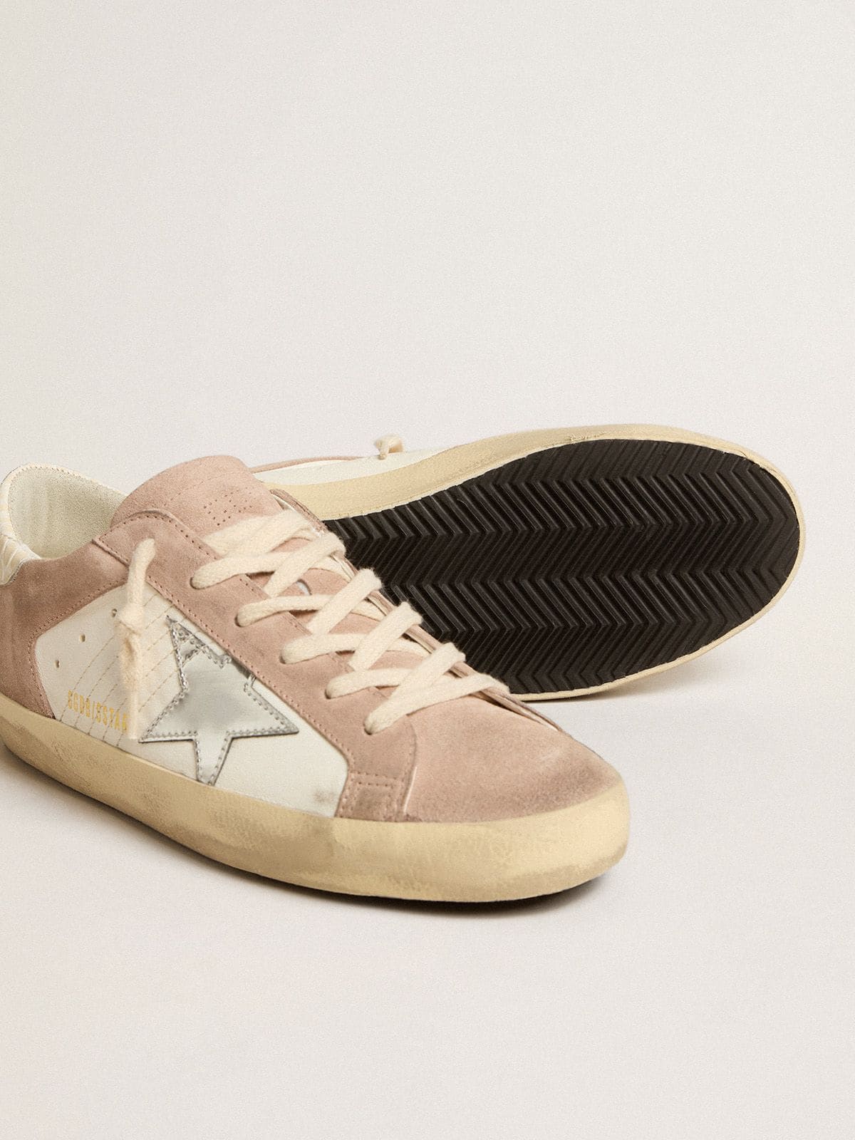 Golden Goose Women’s Super-Star Sneakers In Pink Suede With Silver Metallic Leather Star - Sneaker Türkiye