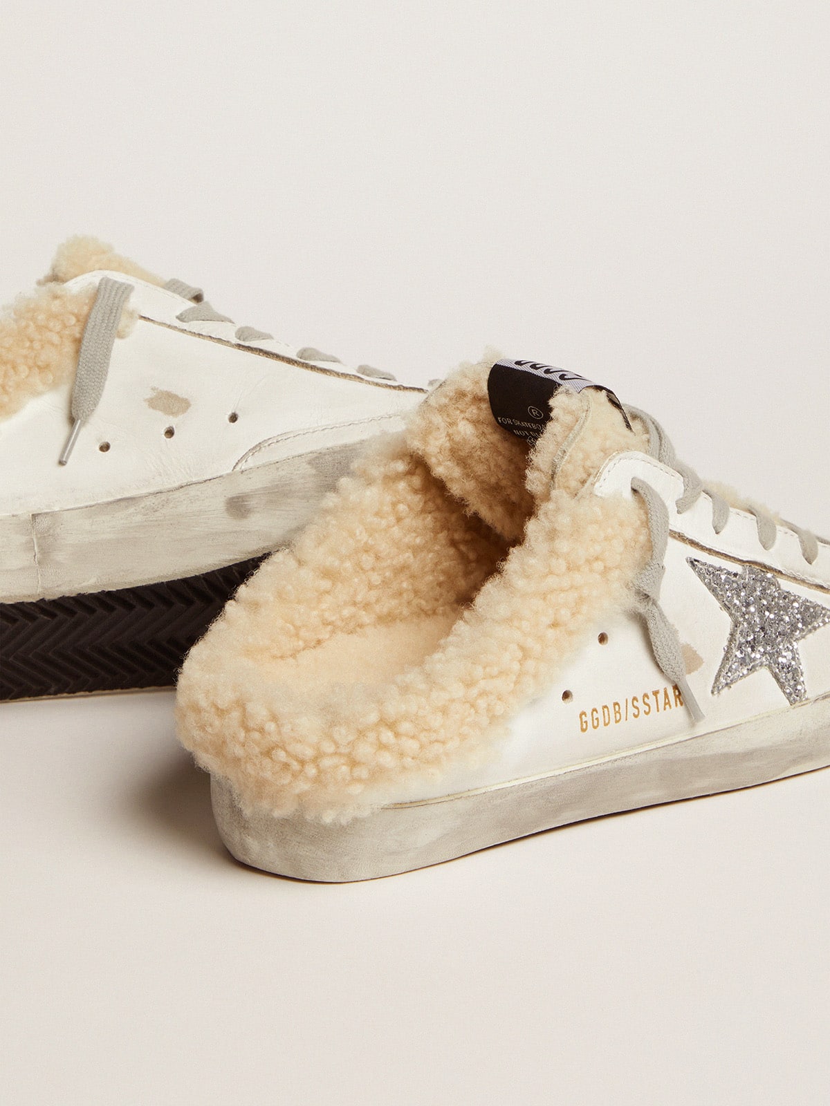 Golden Goose Women’s Super-Star Sabot In White Leather And Shearling Lining - Sneaker Türkiye