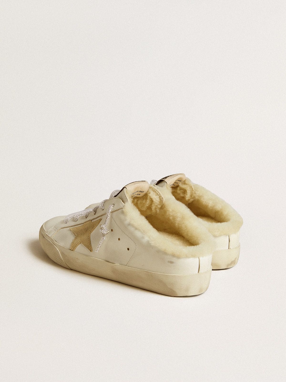 Golden Goose Women’s Super-Star Sabots With Gold Suede Star And Shearling Lining - Sneaker Türkiye
