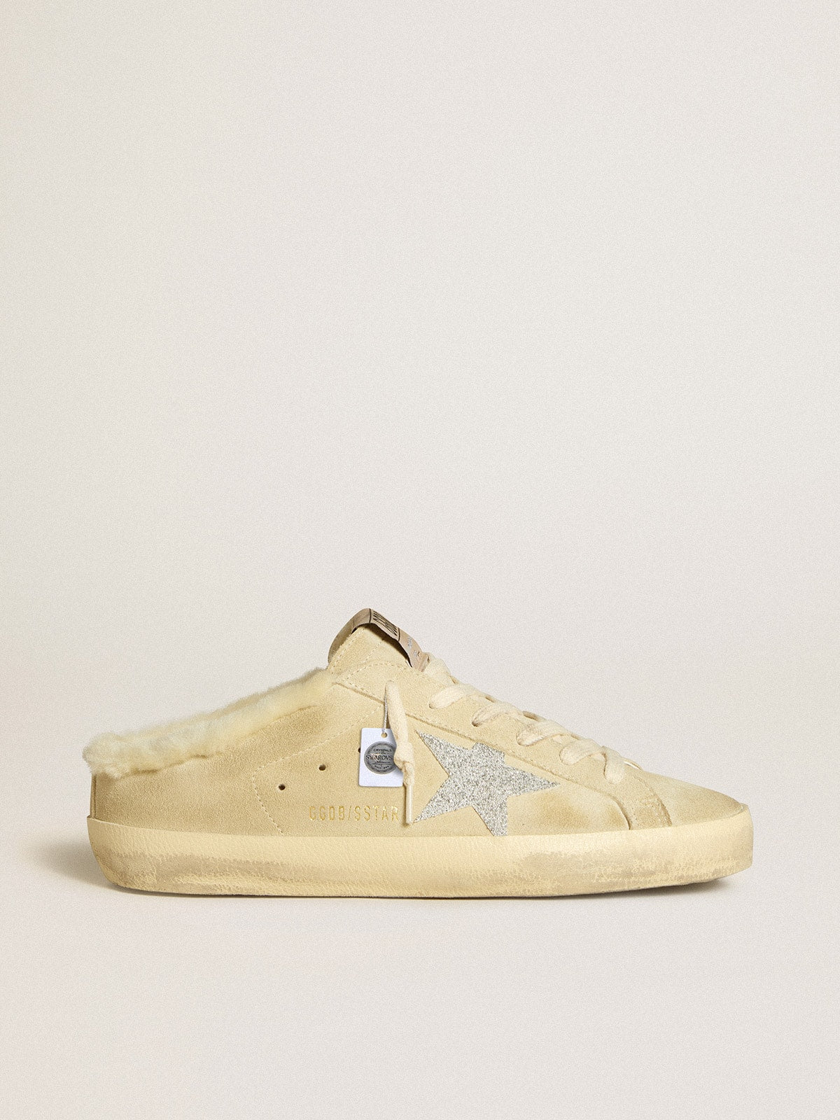 Golden Goose Super-Star Sabots With Swarovski Crystal Star And Shearling Lining - Sneaker Türkiye