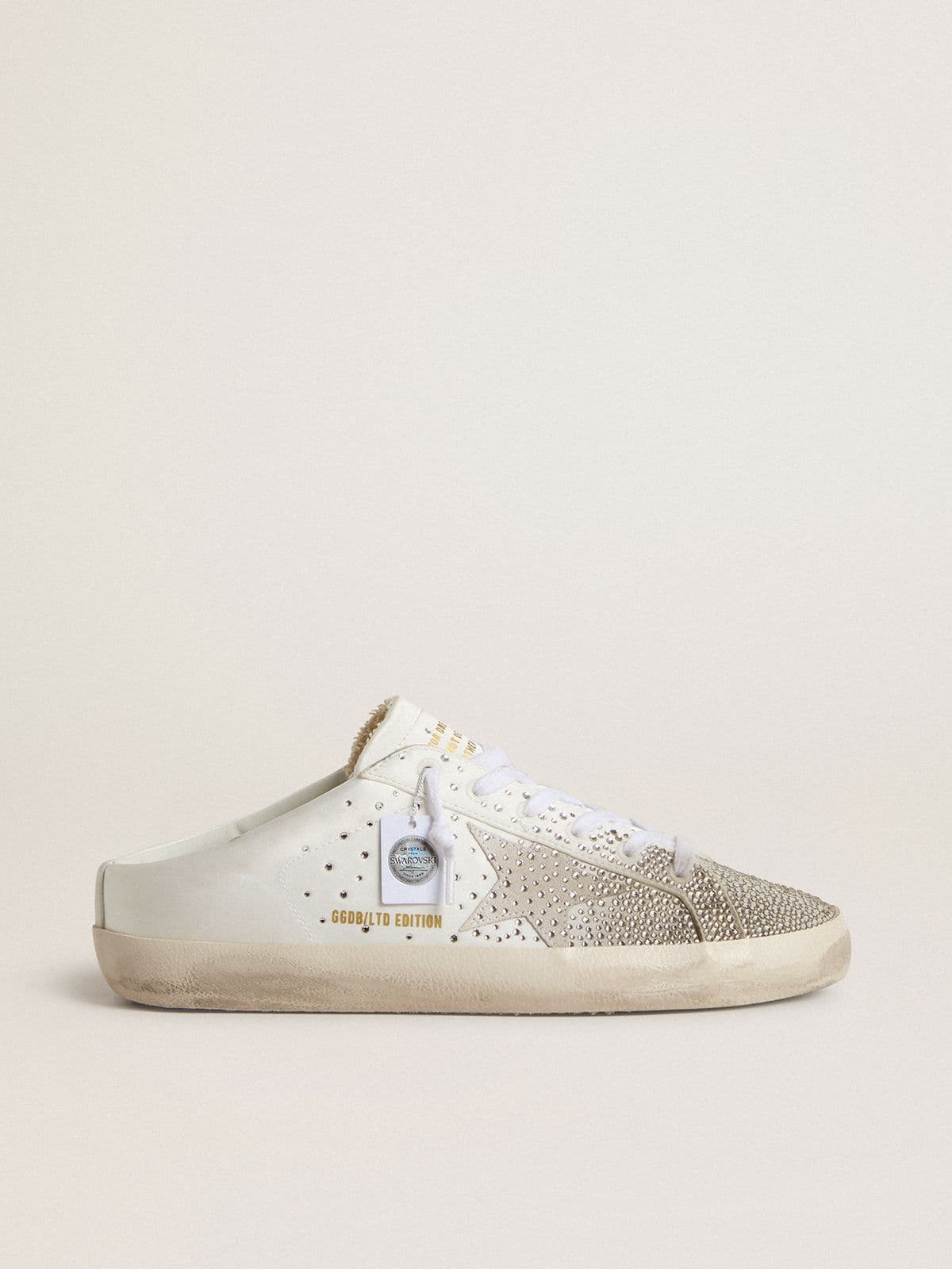 Golden Goose Women’s Super-Star Sabot Ltd With Gray Suede Star And Swarovski Crystals - Sneaker Türkiye