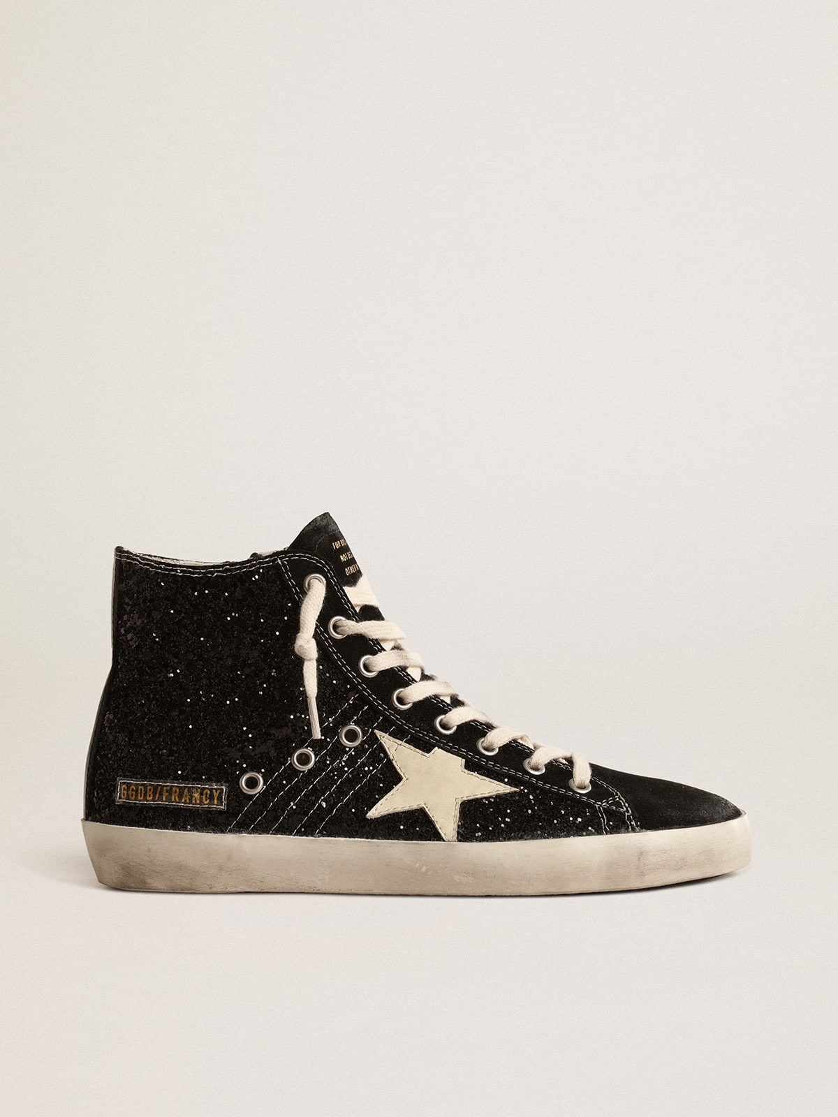 Golden Goose Francy Penstar In Glitter With Ivory Star And Black Heel Tab - Sneaker Türkiye
