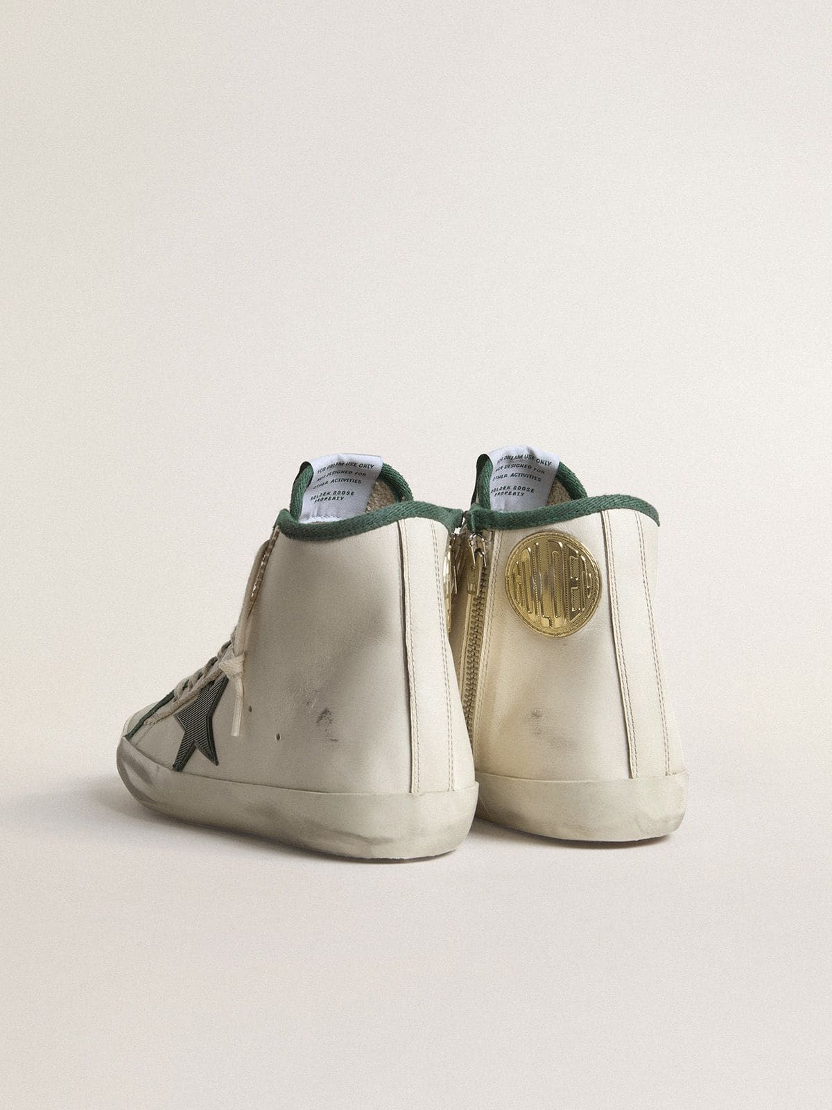 Golden Goose Women’s Francy LTD In Nappa Leather With Green Rubber Star - Sneaker Türkiye