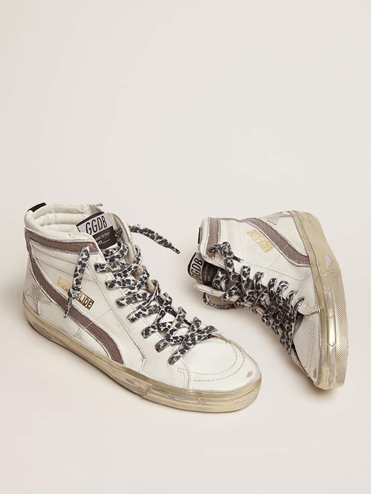 Golden Goose Women’s Slide With Star In White Suede And Leather Flash - Sneaker Türkiye