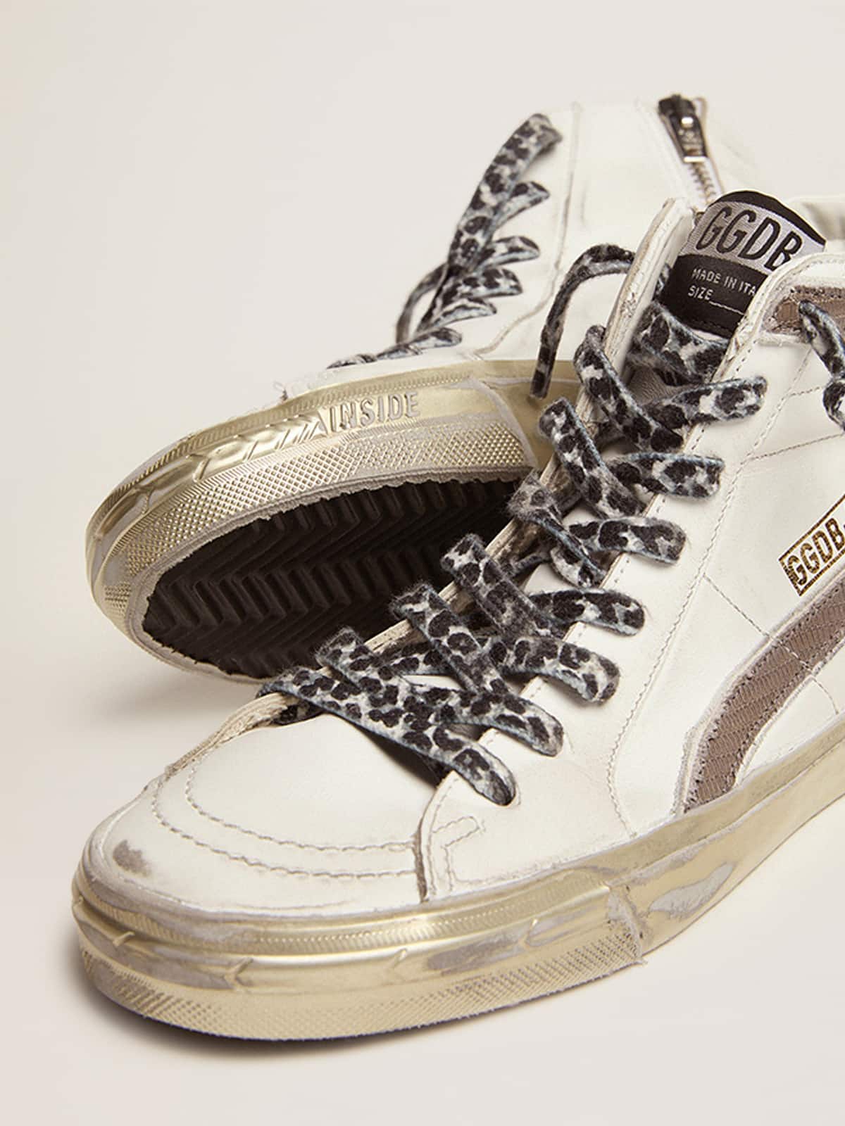 Golden Goose Women’s Slide With Star In White Suede And Leather Flash - Sneaker Türkiye