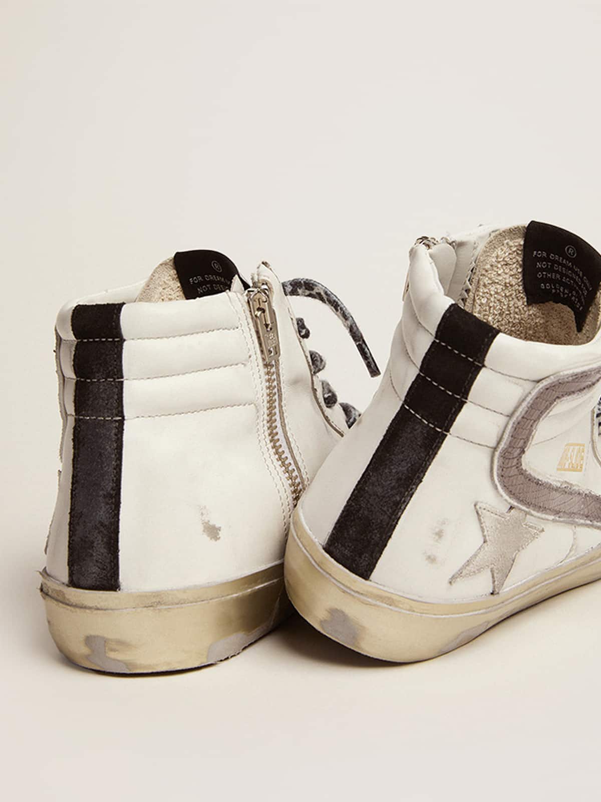Golden Goose Women’s Slide With Star In White Suede And Leather Flash - Sneaker Türkiye