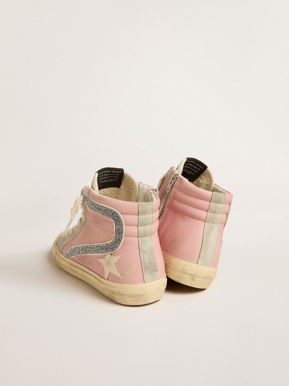 Golden Goose Pink Slide LTD With Leather Star And Swarovski Crystal Flash - Sneaker Türkiye