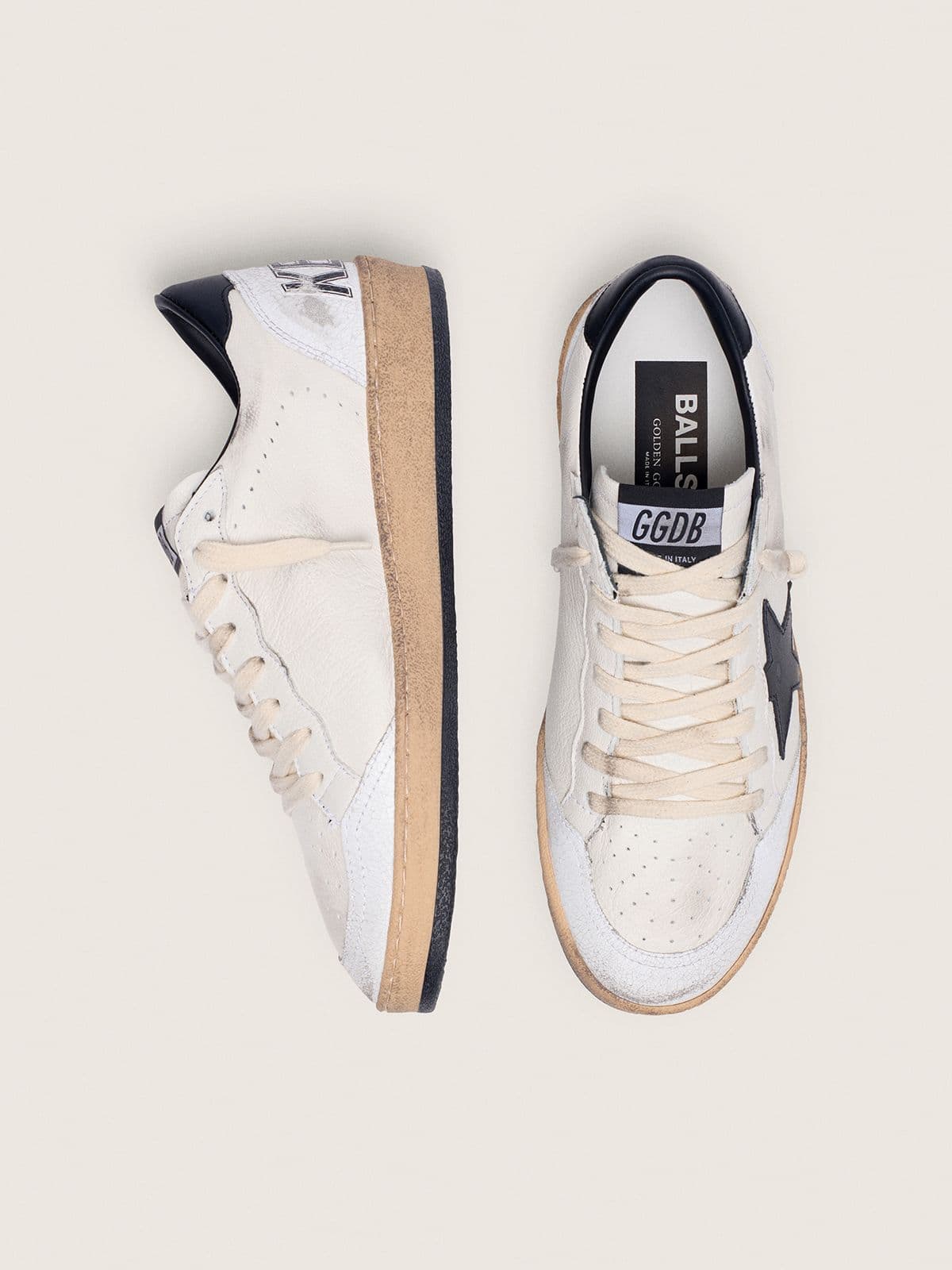 Golden Goose Women’s Ball Star In Nappa With Black Star And Black Heel Tab - Sneaker Türkiye