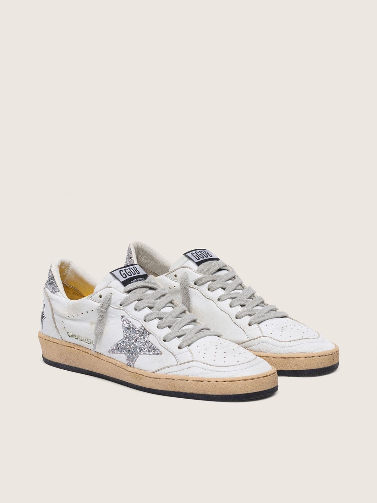 Golden Goose Women’s Ball Star In Nappa With White Star And Glitter Heel Tab - Sneaker Türkiye