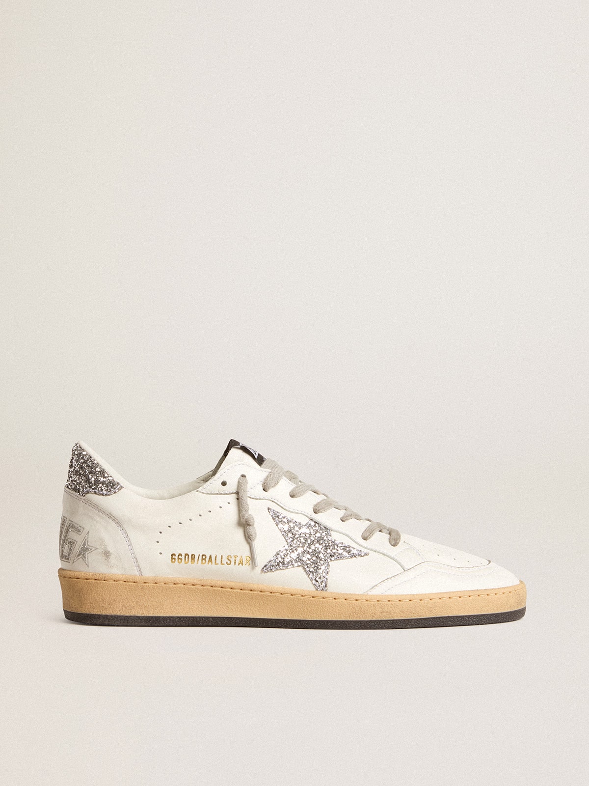 Golden Goose Women’s Ball Star Wishes In Nappa Leather With Glitter Star And Heel Tab - Sneaker Türkiye