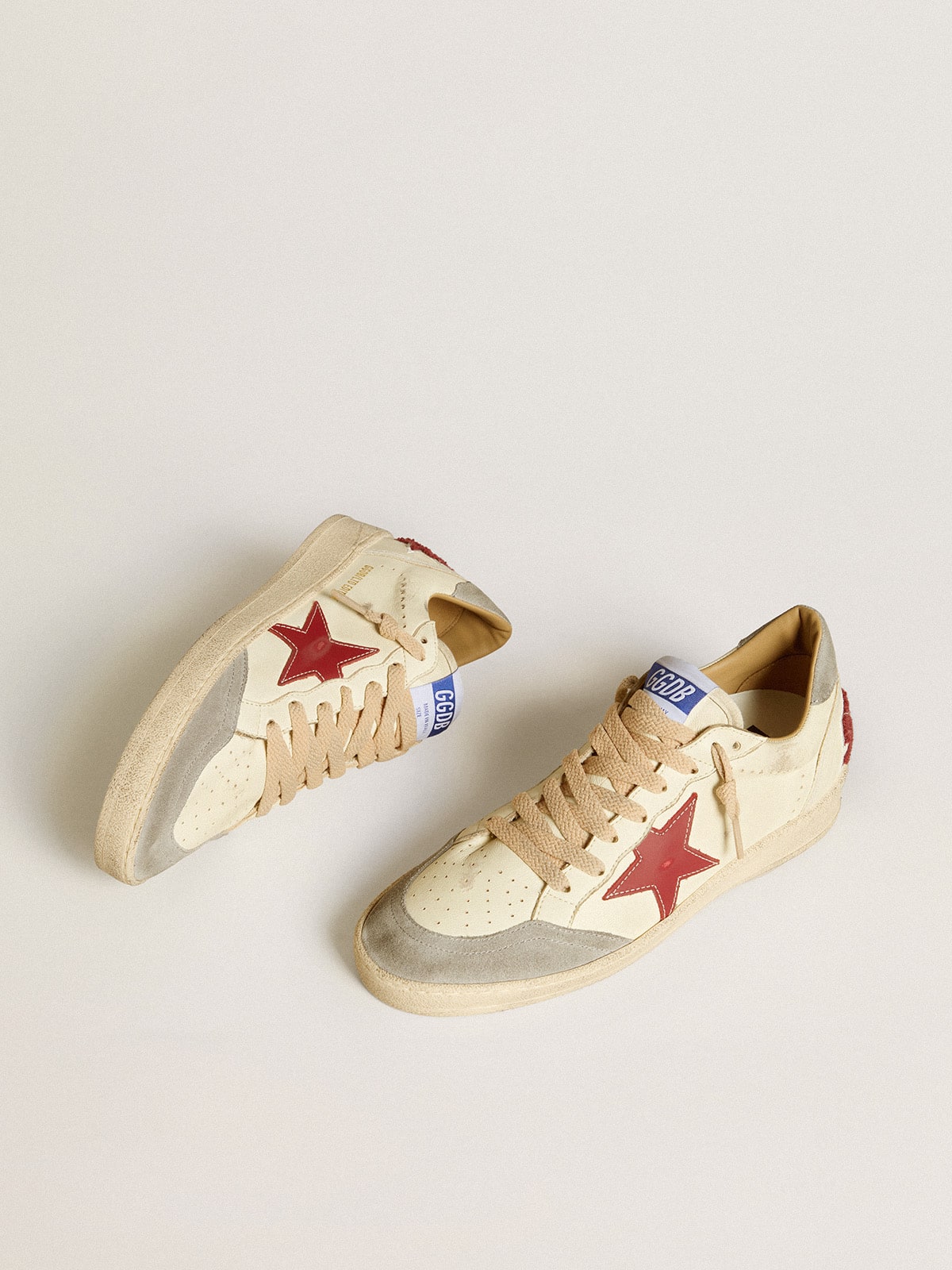 Golden Goose Women’s Ball Star LTD In Nappa With Leather Star And Silver Suede Heel Tab - Sneaker Türkiye